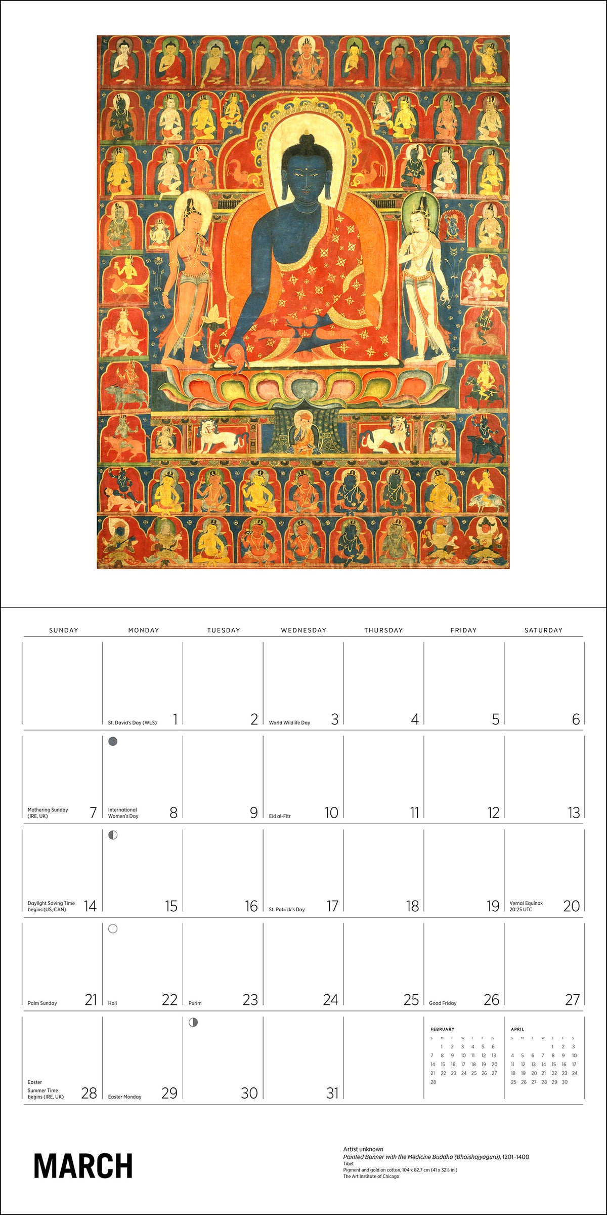 Enlightenment: Buddhist Paintings 2027 Wall Calendar_Interior_2