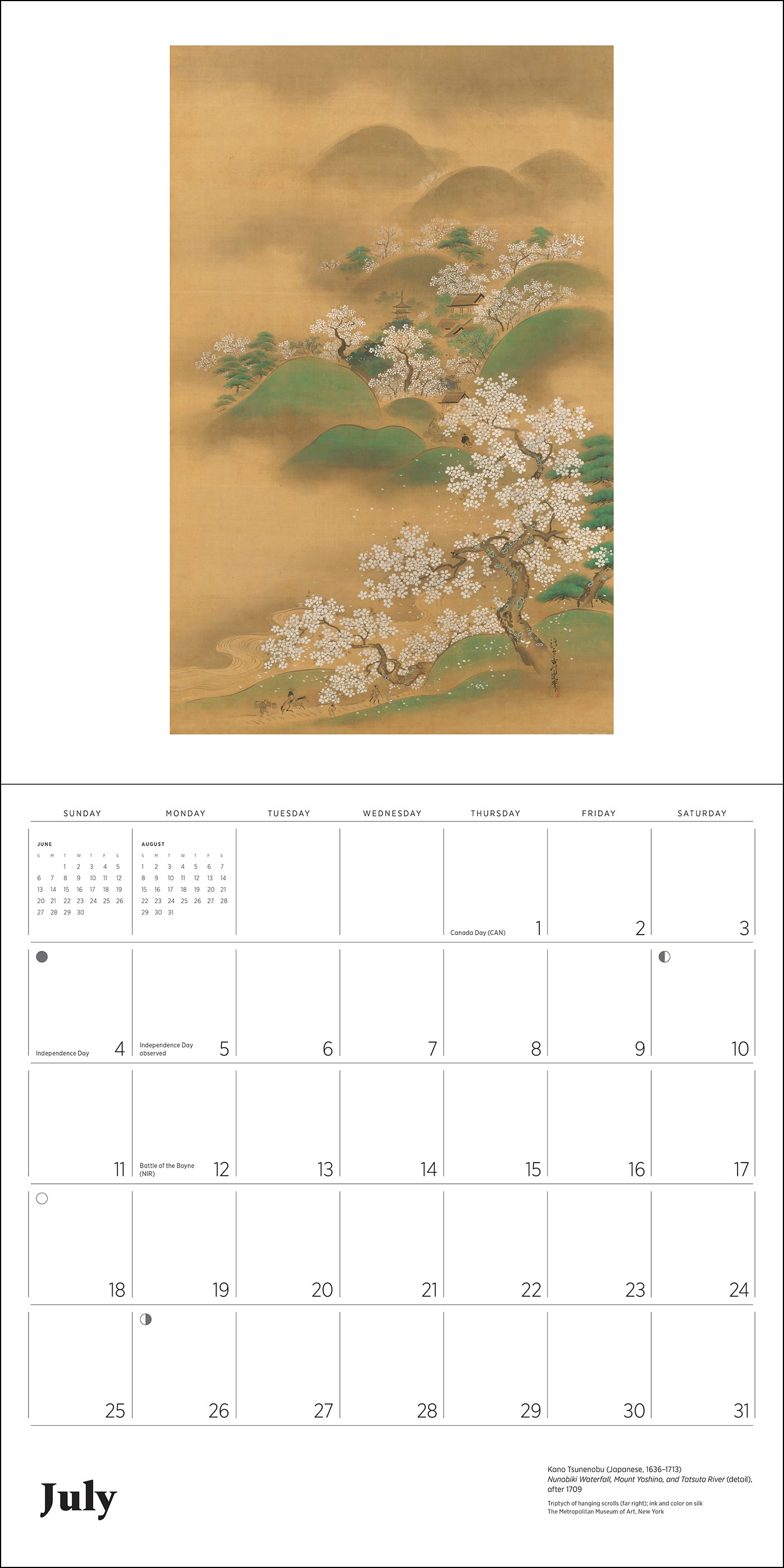 Dreams of Edo: Japanese Scrolls & Screens 2027 Wall Calendar_Interior_3
