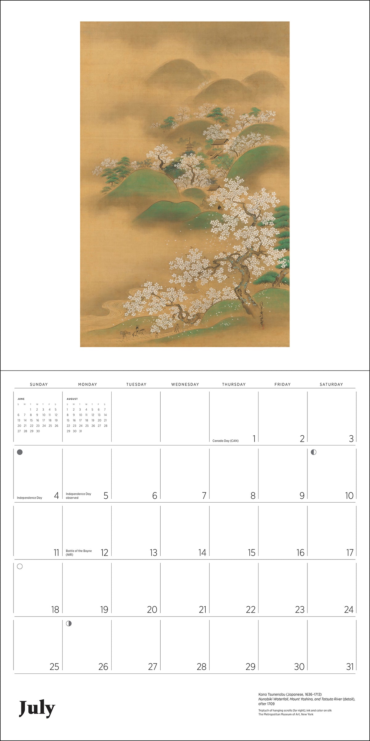 Dreams of Edo: Japanese Scrolls & Screens 2027 Wall Calendar_Interior_3