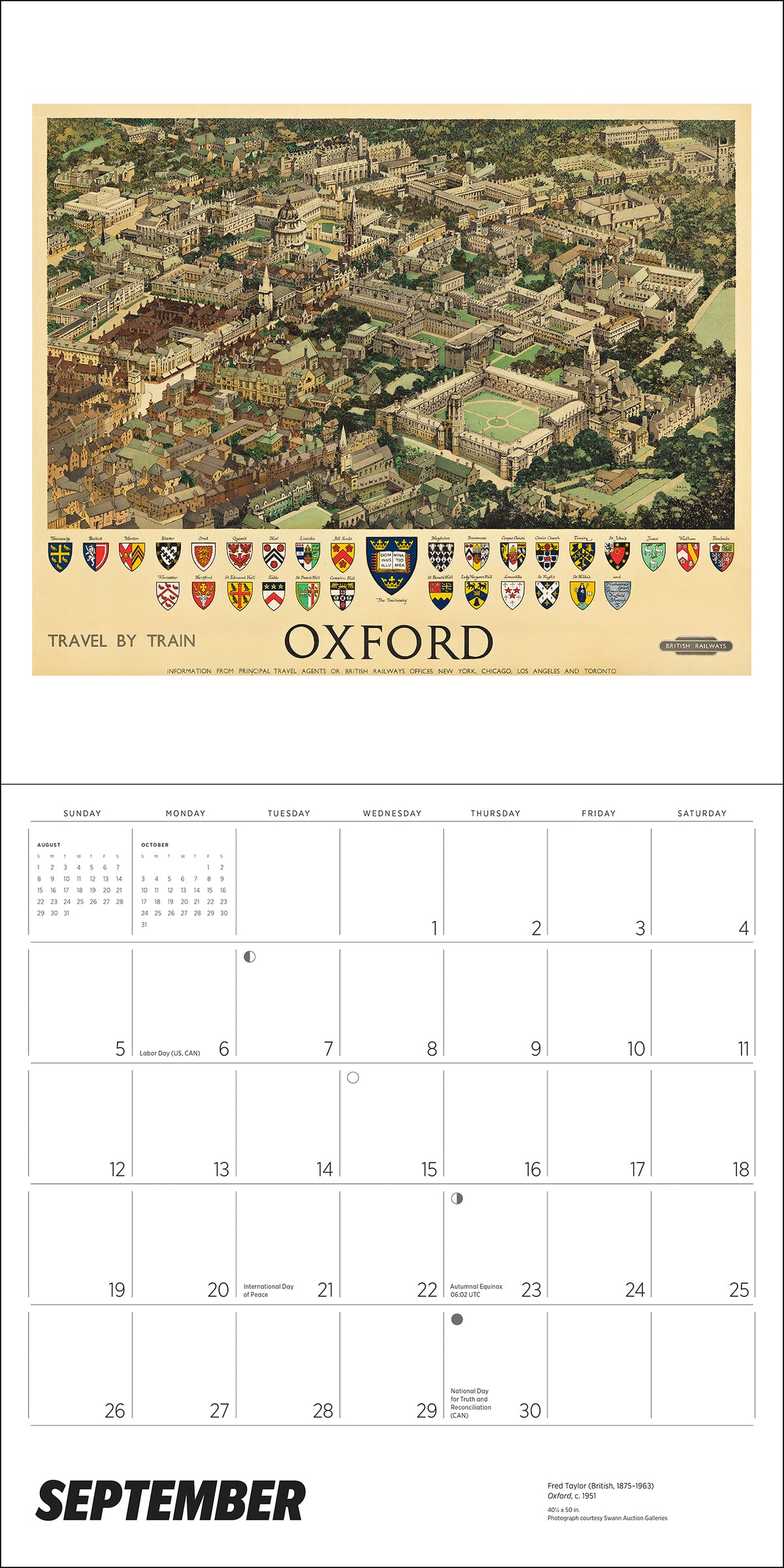 England by Rail: Vintage Travel Posters 2027 Wall Calendar_Interior_1