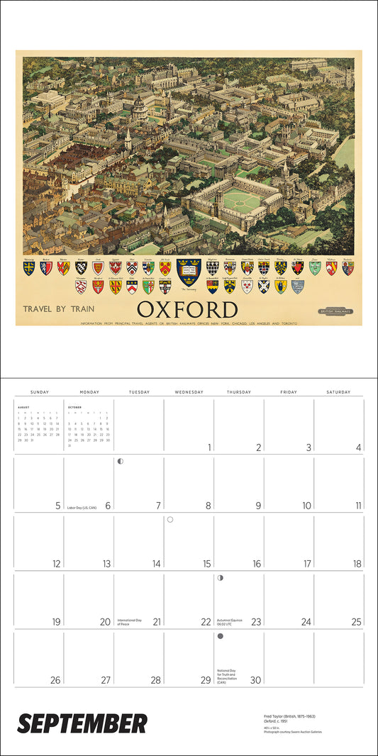 England by Rail: Vintage Travel Posters 2027 Wall Calendar_Front_Flat