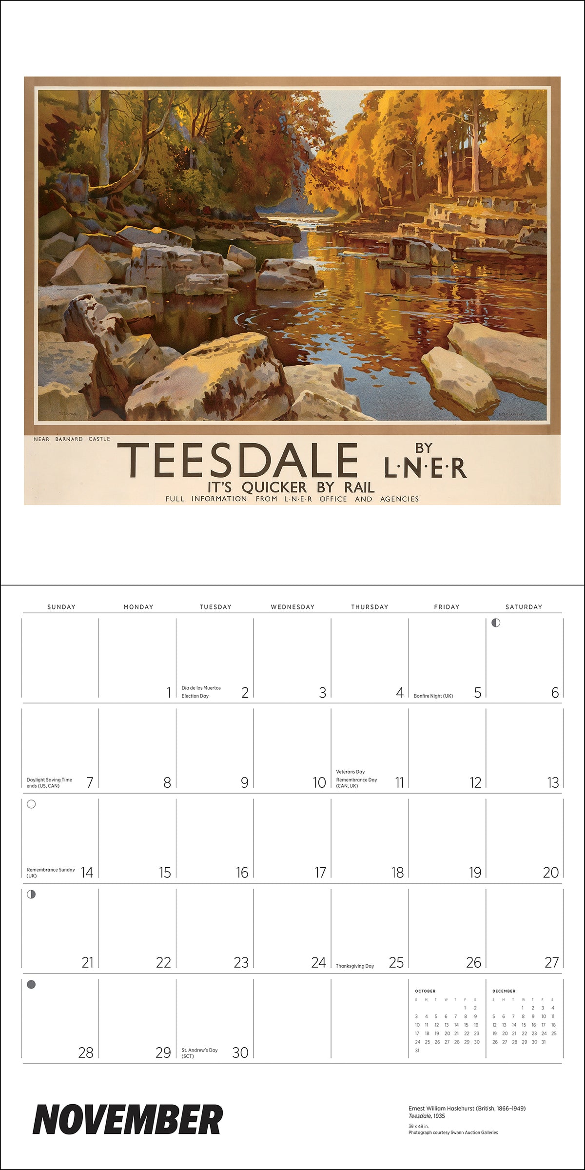 England by Rail: Vintage Travel Posters 2027 Wall Calendar_Interior_3