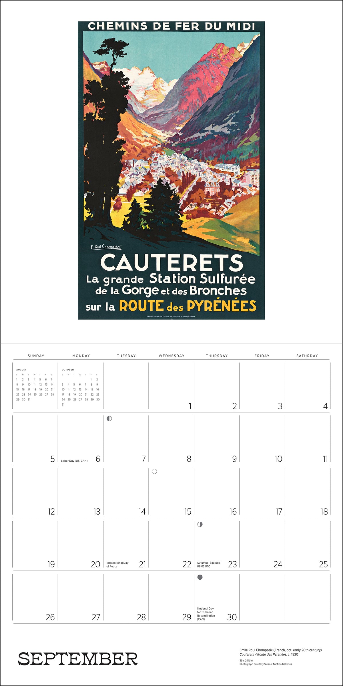 France: Vintage Travel Posters 2027 Wall Calendar_Interior_2