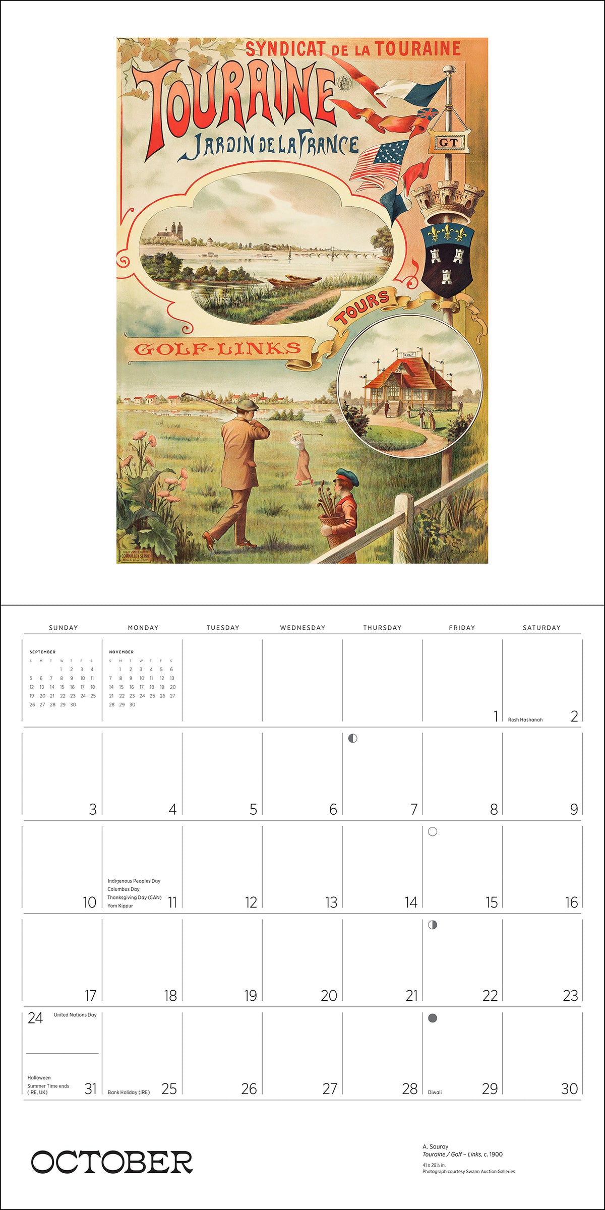 France: Vintage Travel Posters 2027 Wall Calendar_Interior_3