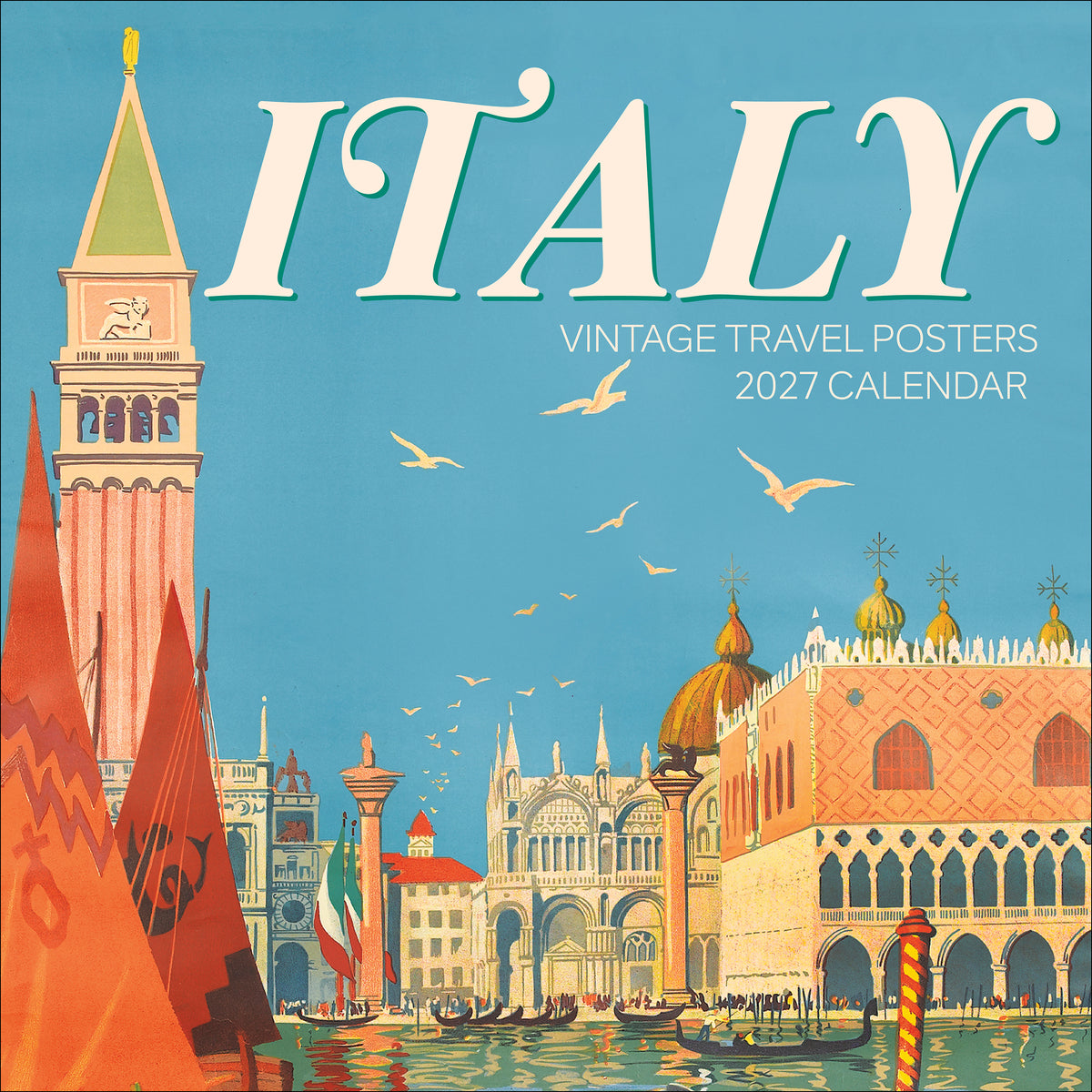 Italy: Vintage Travel Posters 2027 Wall Calendar_Front_Flat