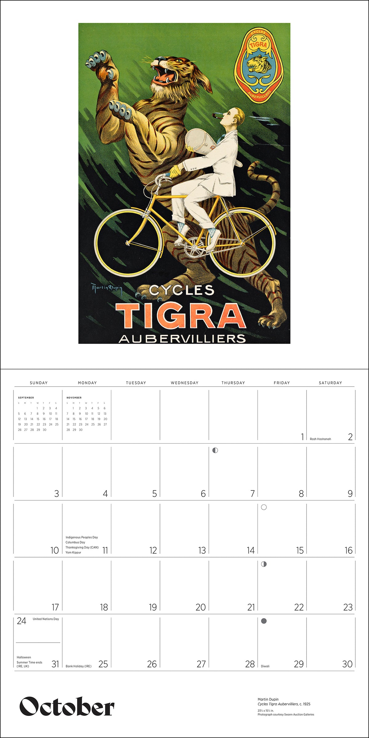 Bicycles: Vintage Posters 2027 Wall Calendar_Interior_3