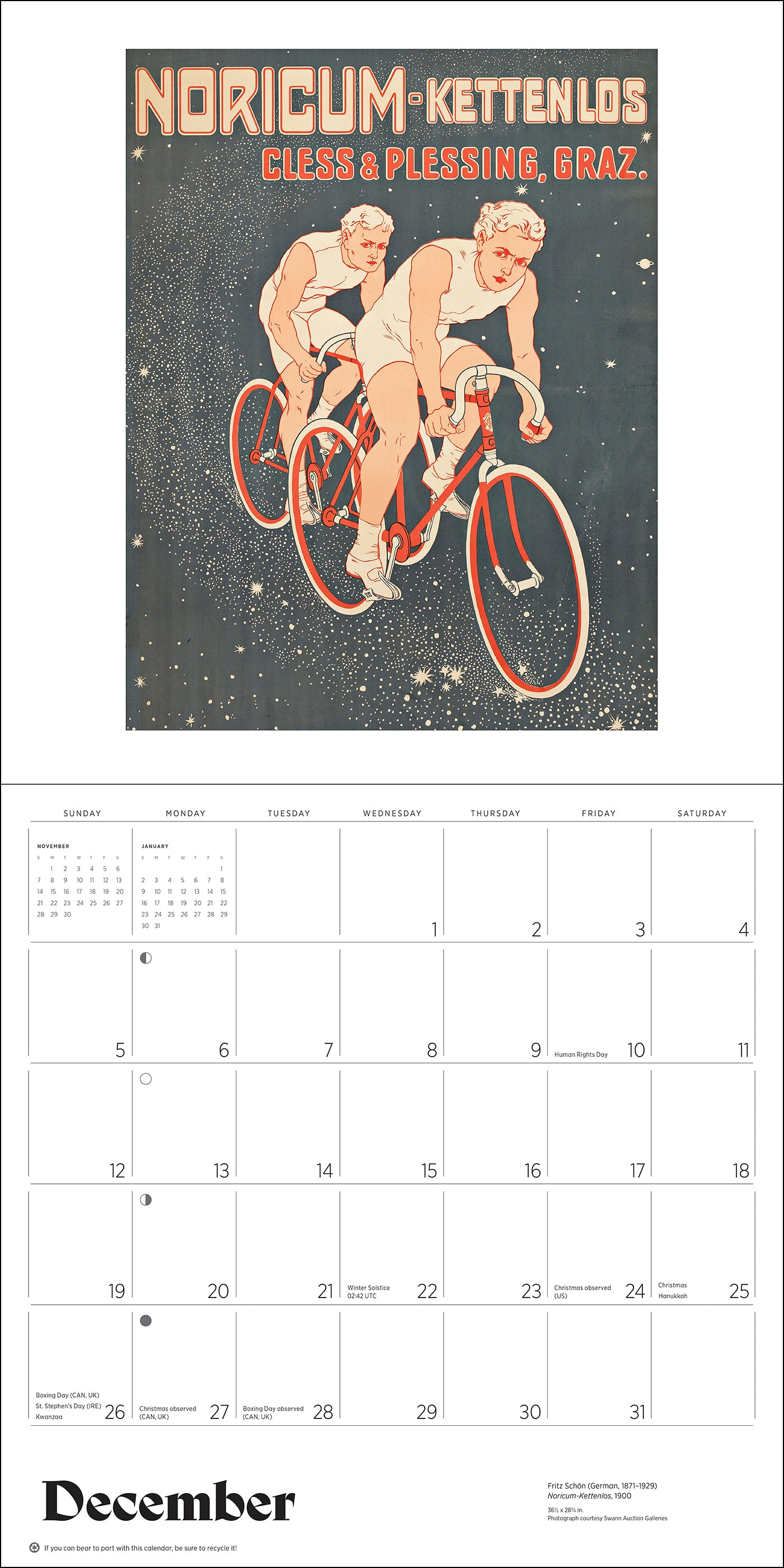 Bicycles: Vintage Posters 2027 Wall Calendar_Interior_5