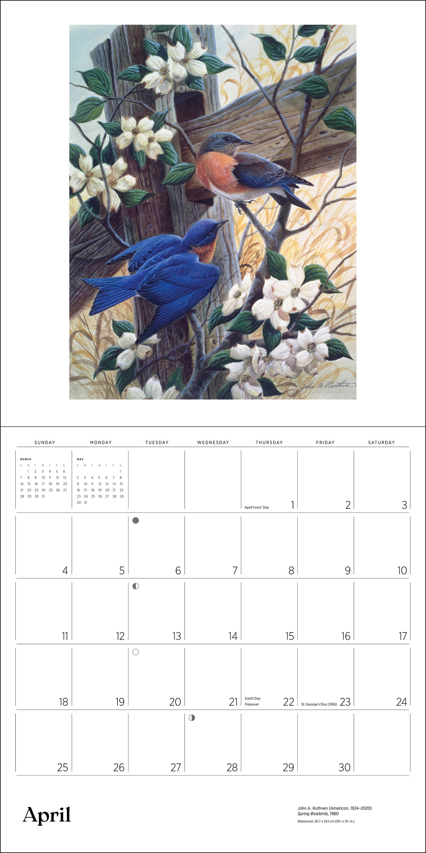 A Birder's View: Paintings by John A. Ruthven 2027 Wall Calendar_Interior_4