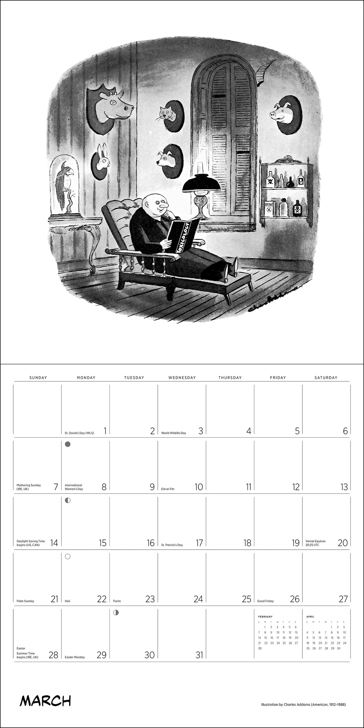 Charles Addams: The Addams Family 2027 Wall Calendar_Interior_3