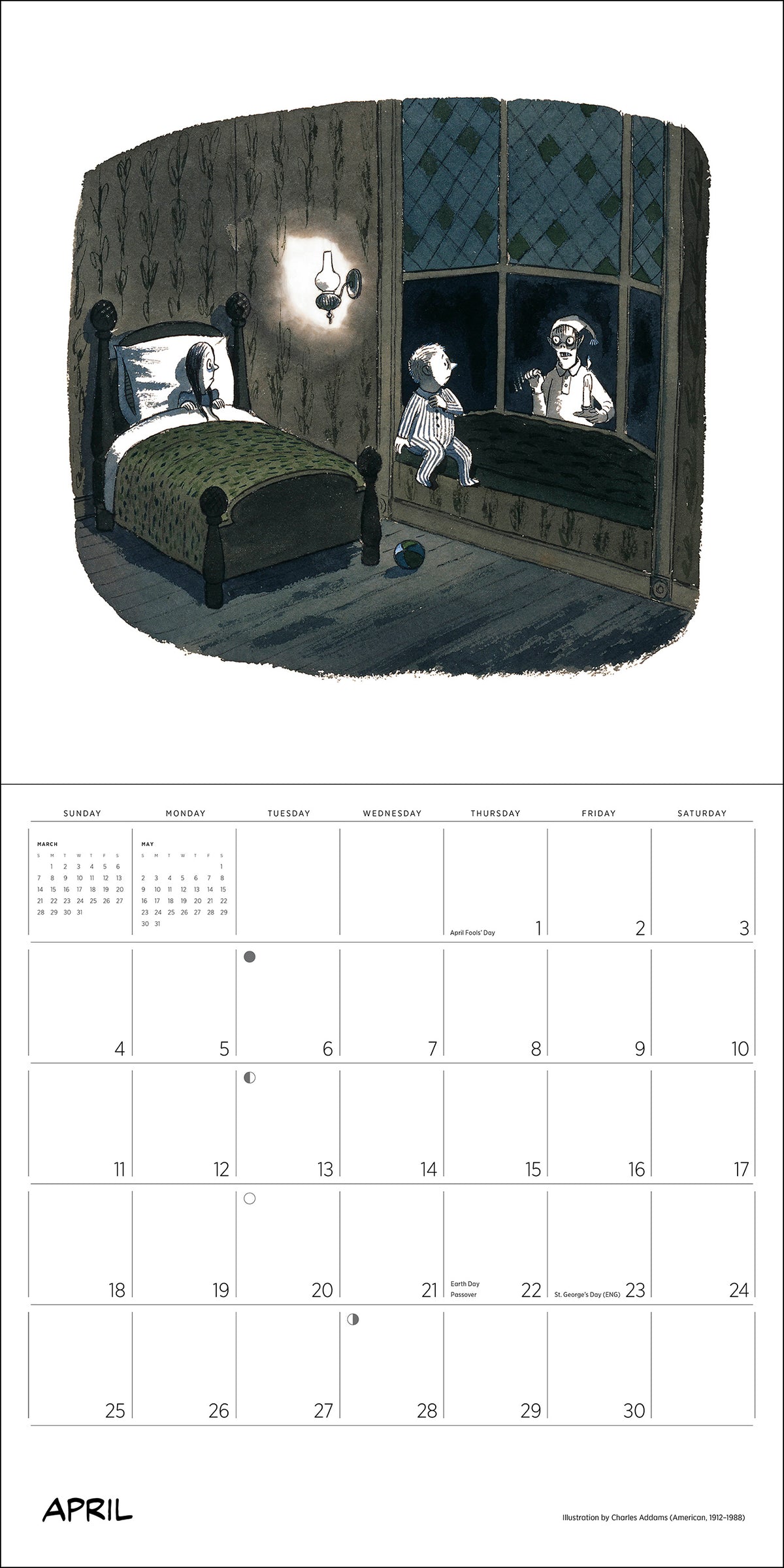 Charles Addams: The Addams Family 2027 Wall Calendar_Interior_4