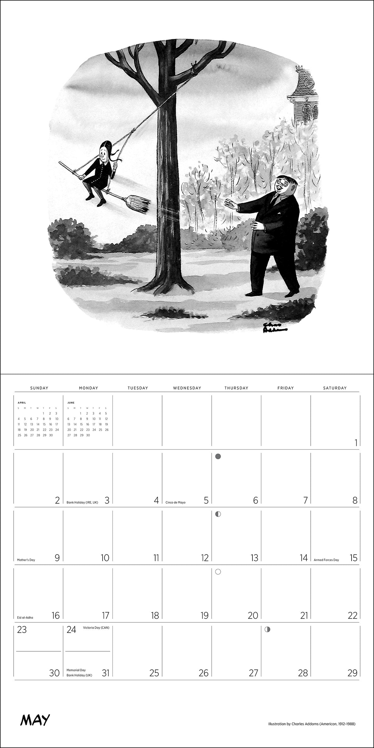 Charles Addams: The Addams Family 2027 Wall Calendar_Interior_5