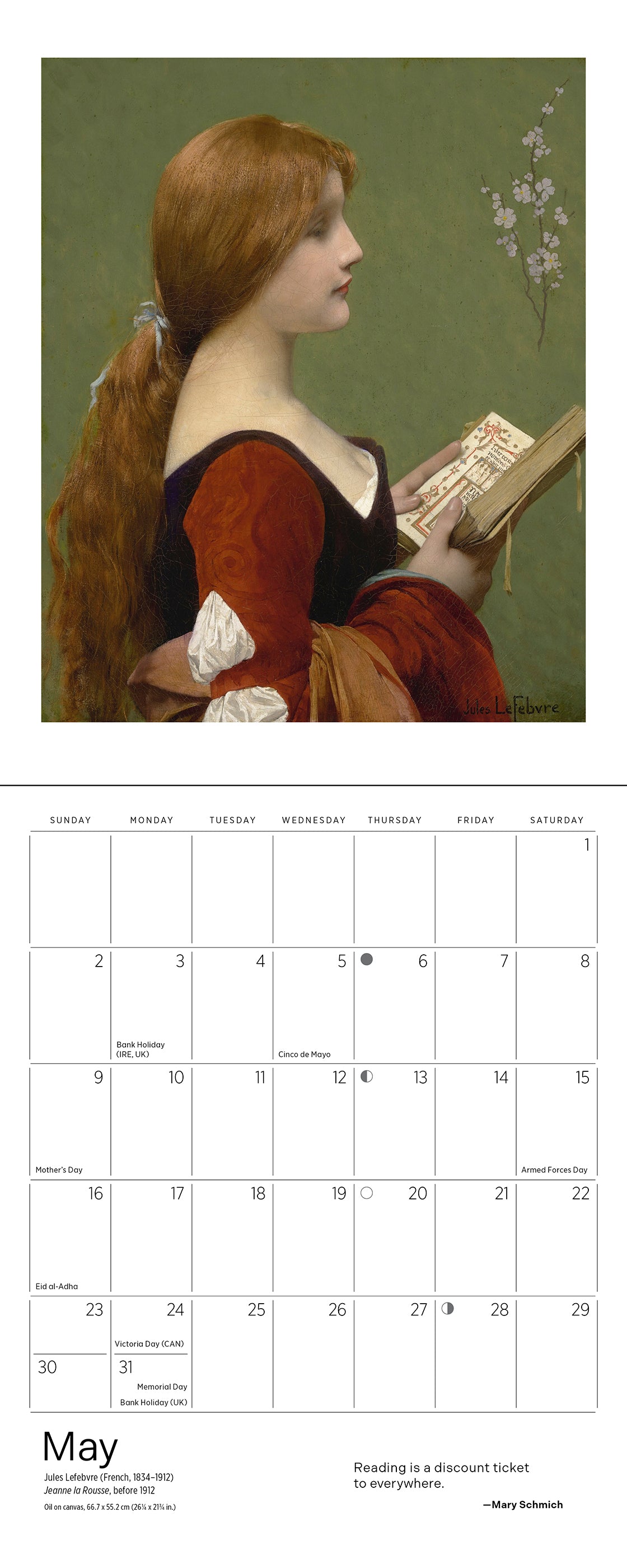 The Reading Woman 2027 Mini Wall Calendar_Interior_5
