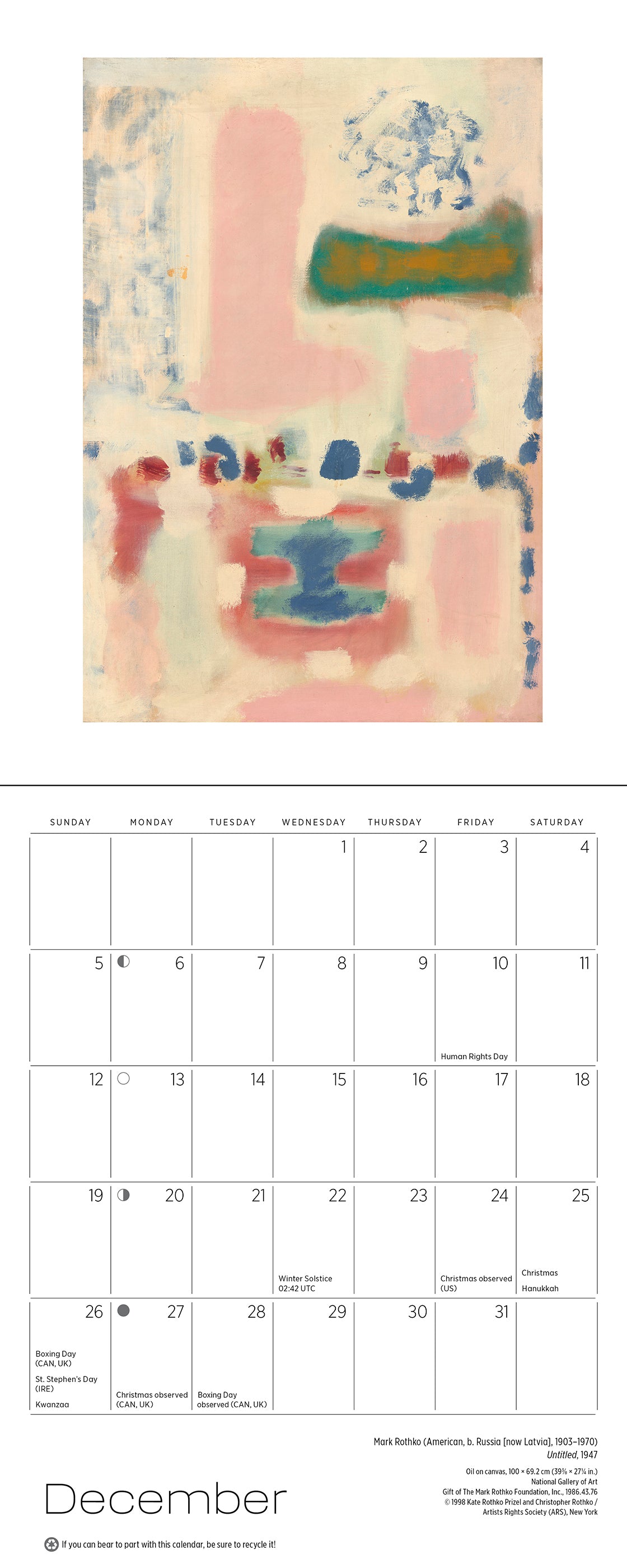 Rothko 2027 Mini Wall Calendar_Interior_4