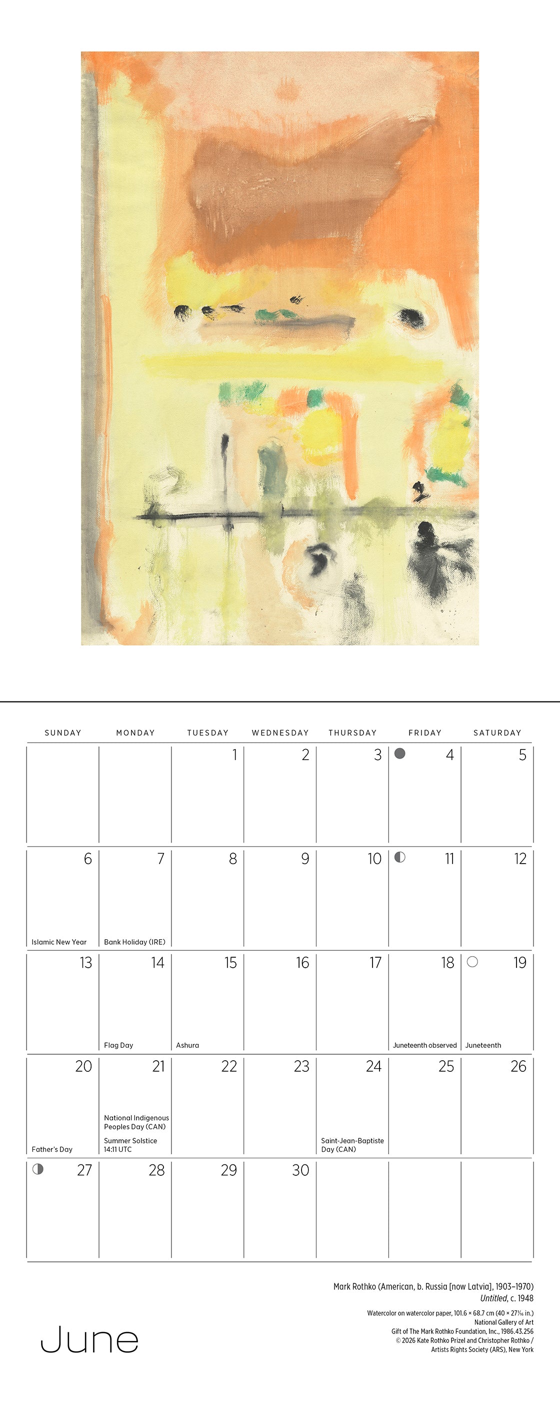 Rothko 2027 Mini Wall Calendar_Interior_5
