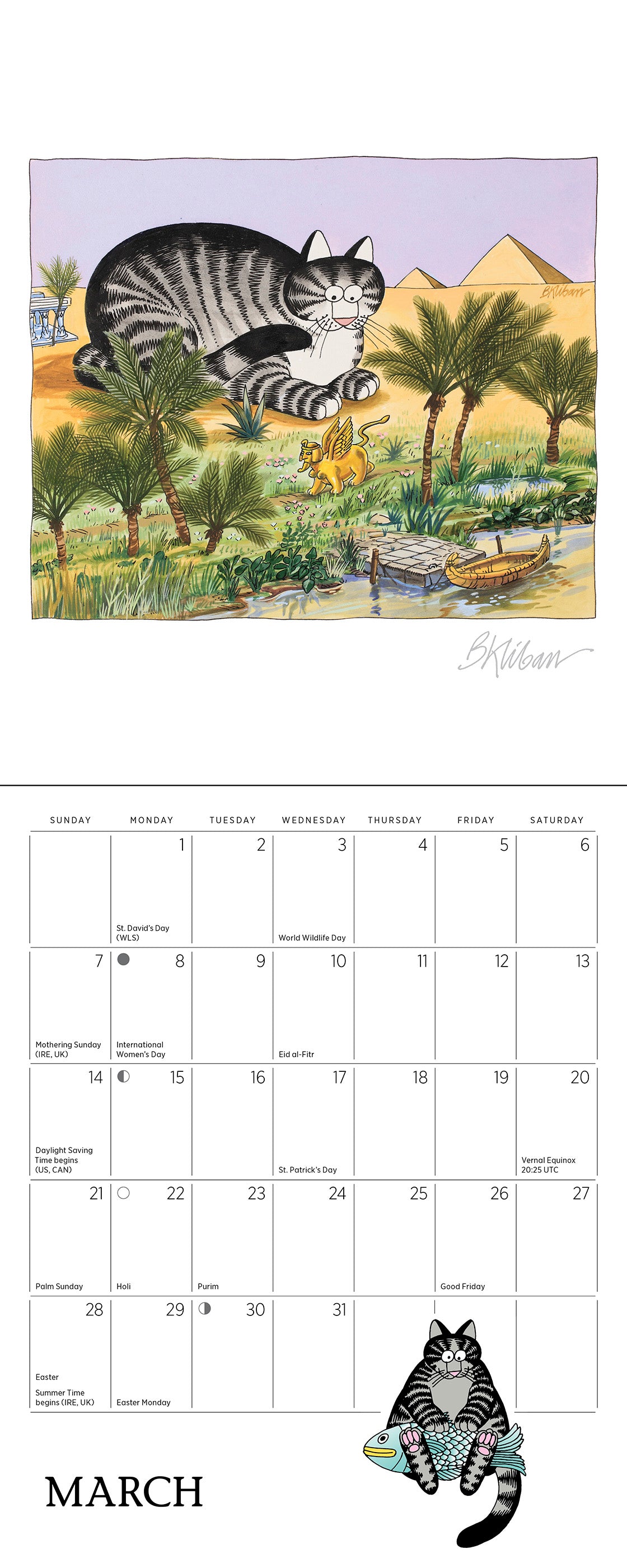 B. Kliban: CatCalendar 2027 Mini Wall Calendar_Interior_3