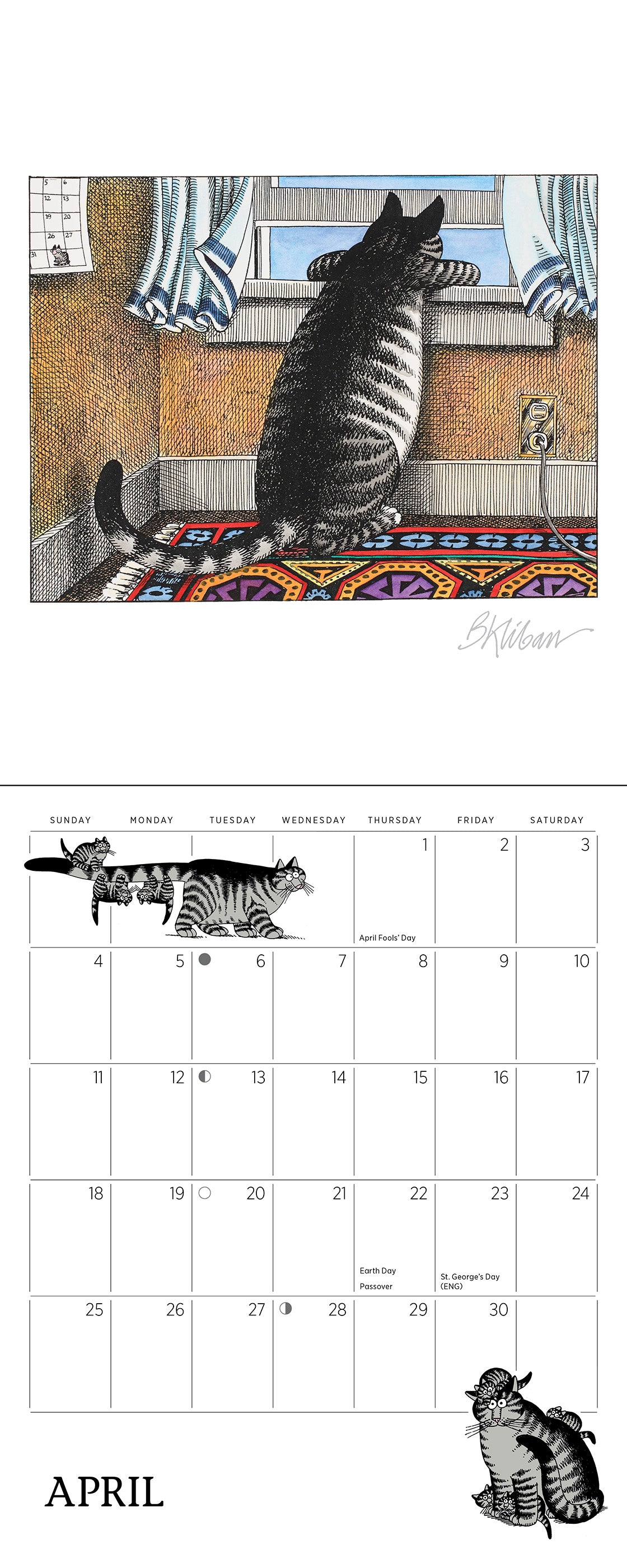 B. Kliban: CatCalendar 2027 Mini Wall Calendar_Interior_4