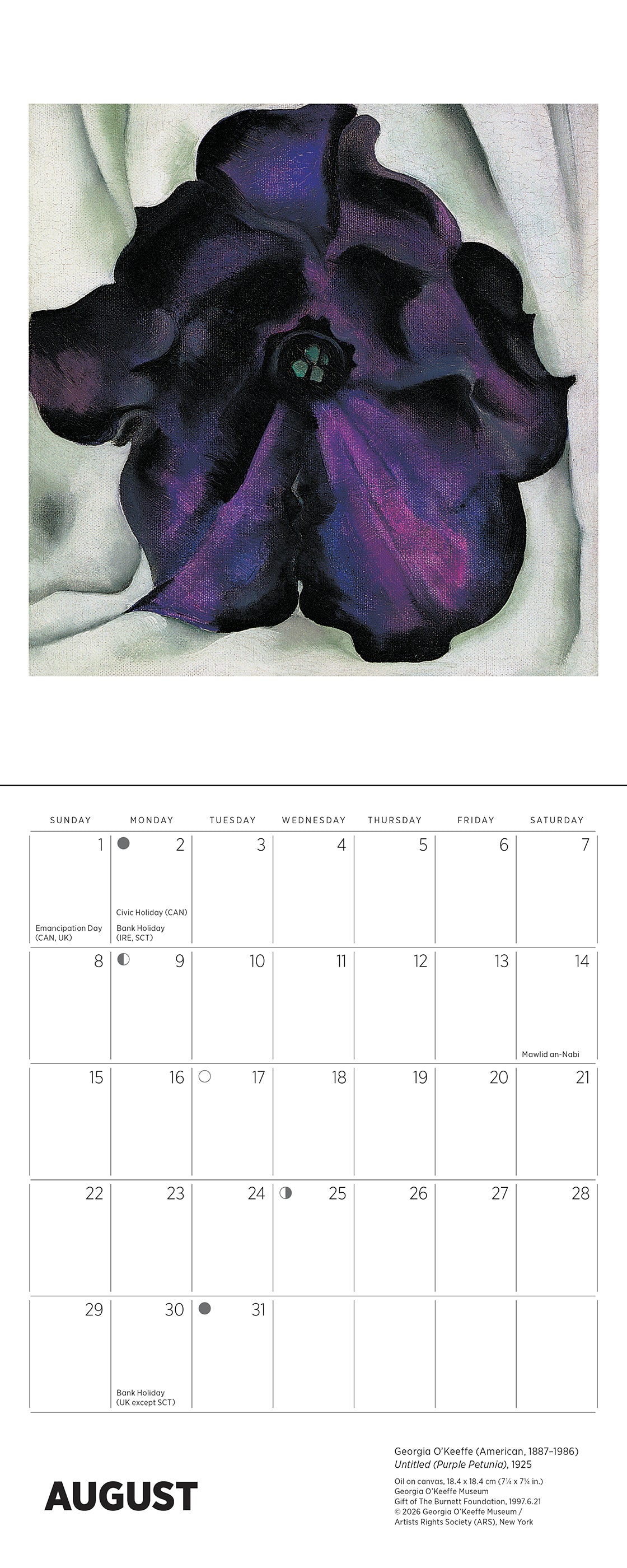 Georgia O'Keeffe 2027 Mini Wall Calendar_Interior_2
