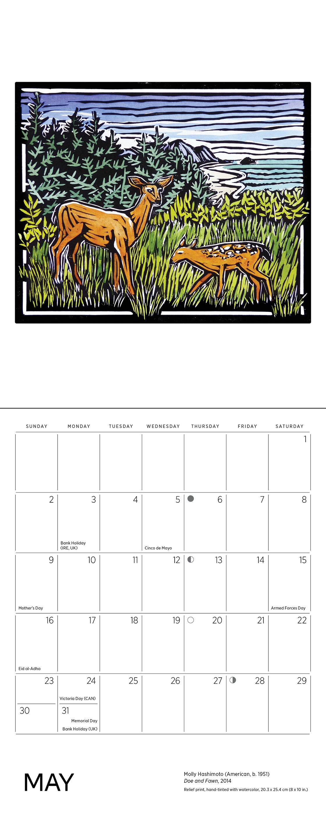 Molly Hashimoto: Wildlife 2027 Mini Wall Calendar_Interior_4