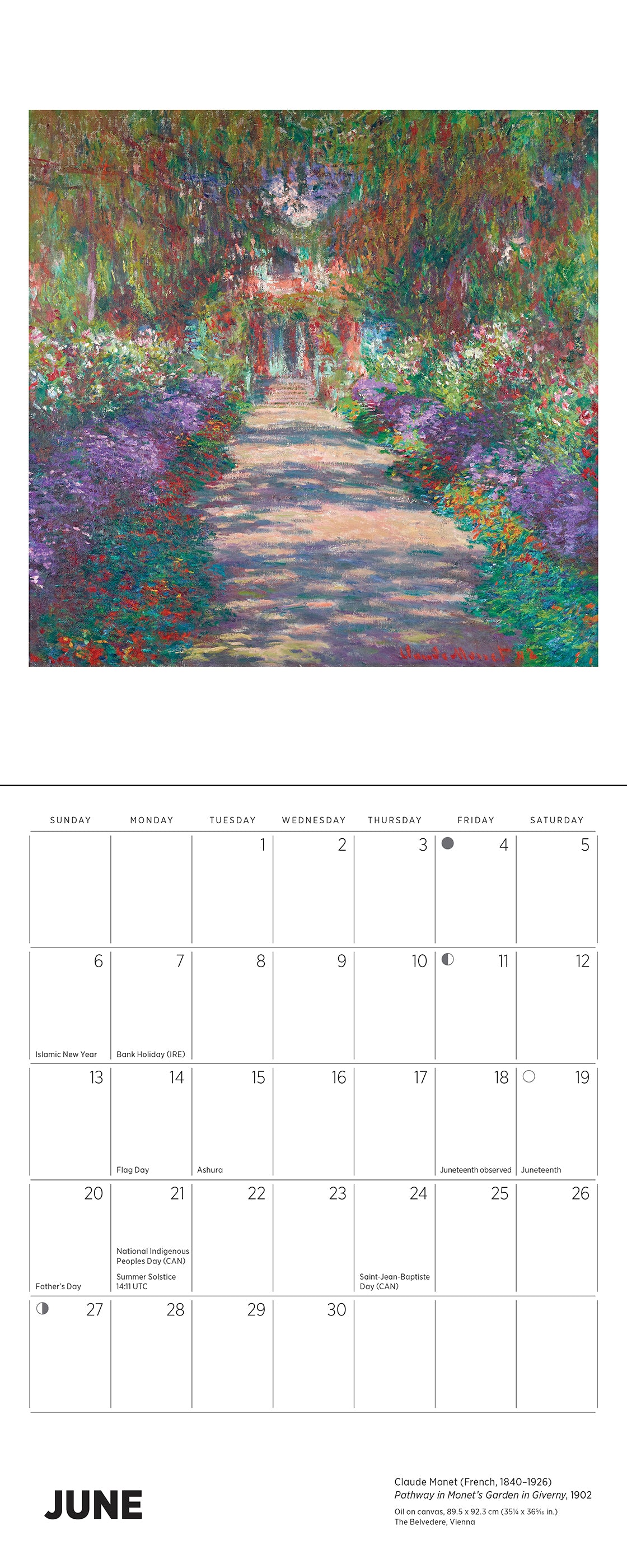 Claude Monet 2027 Mini Calendar_Interior_1