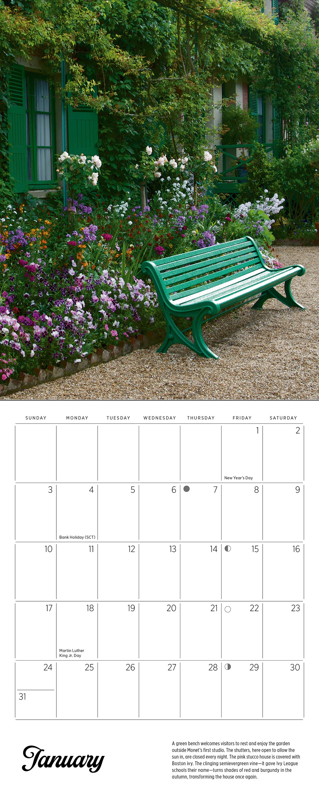 Monet's Passion: The Gardens at Giverny 2027 Mini Wall Calendar_Interior_1