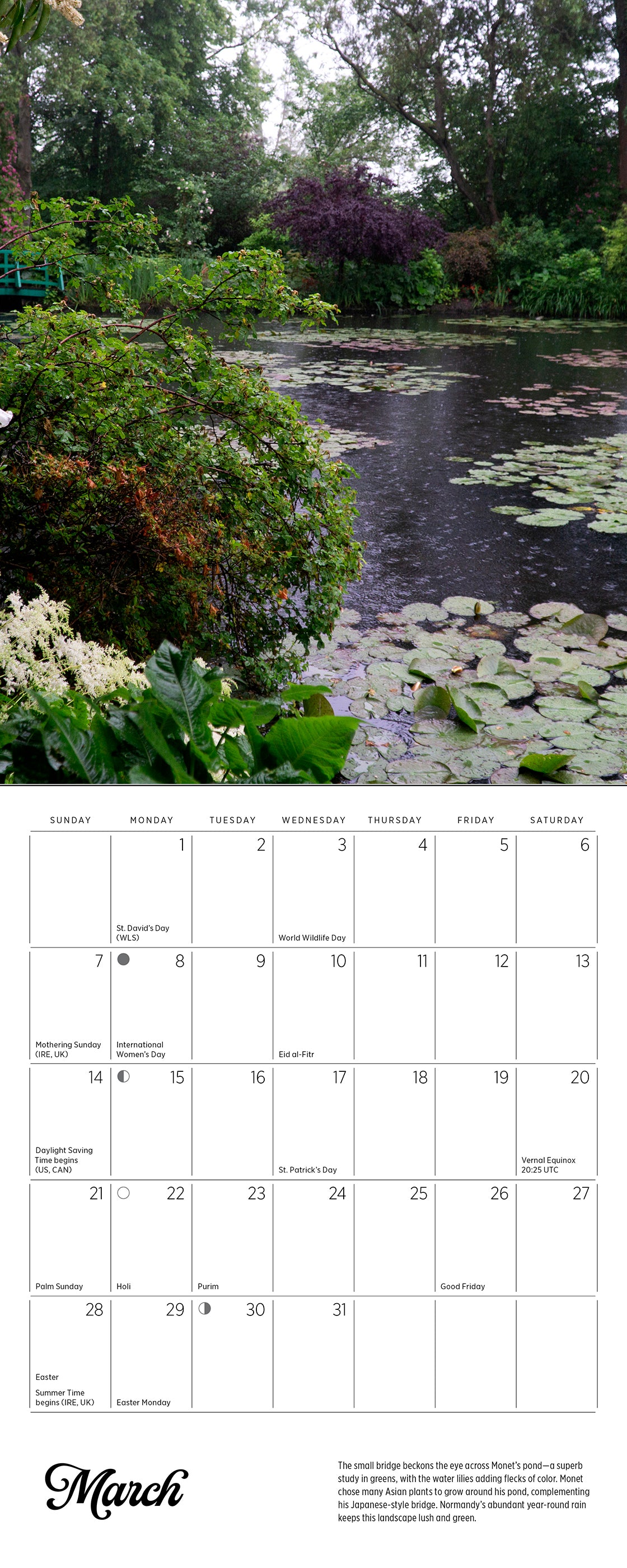 Monet's Passion: The Gardens at Giverny 2027 Mini Wall Calendar_Interior_3