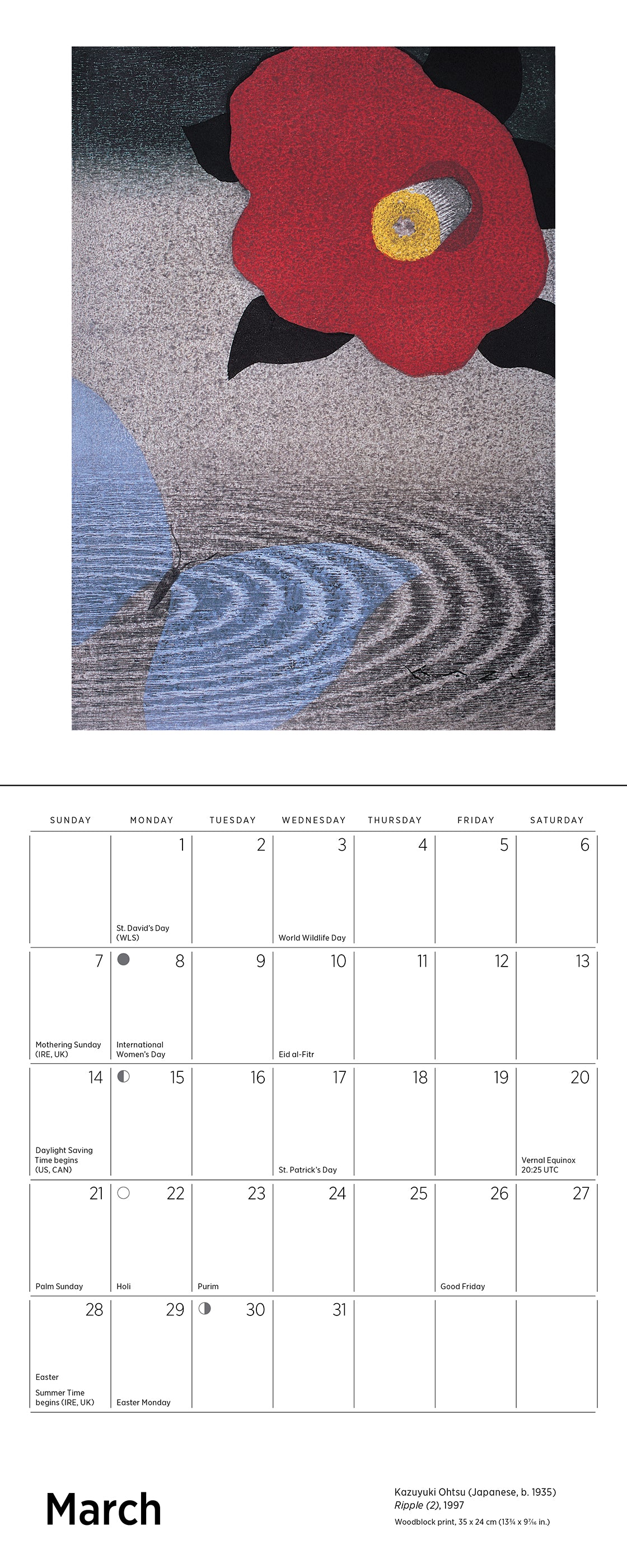 Serenity: Kazuyuki Ohtsu 2027 Mini Wall Calendar_Interior_3