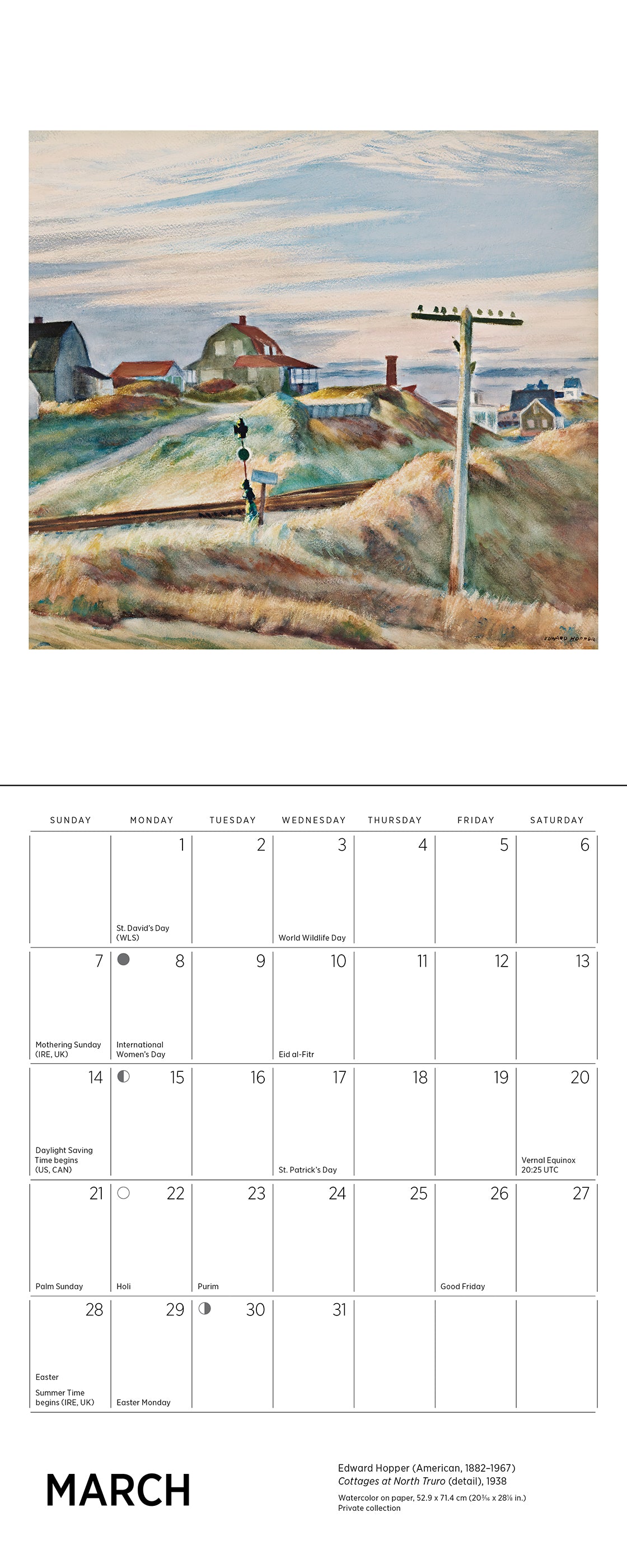 Edward Hopper 2027 Mini Wall Calendar_Interior_3