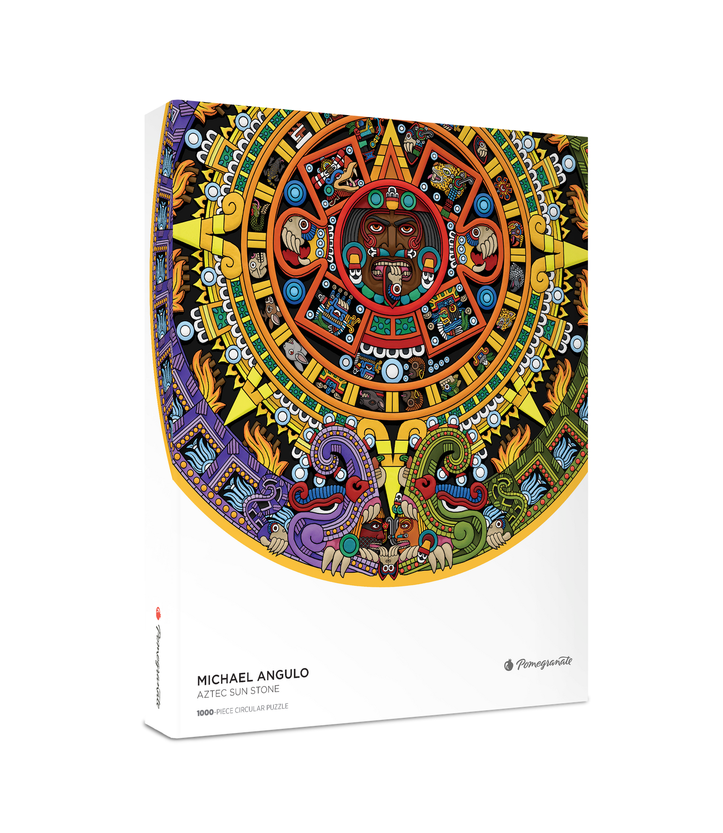 Michael Angulo: Aztec Sun Stone 1000-Piece Circular Jigsaw Puzzle_Primary