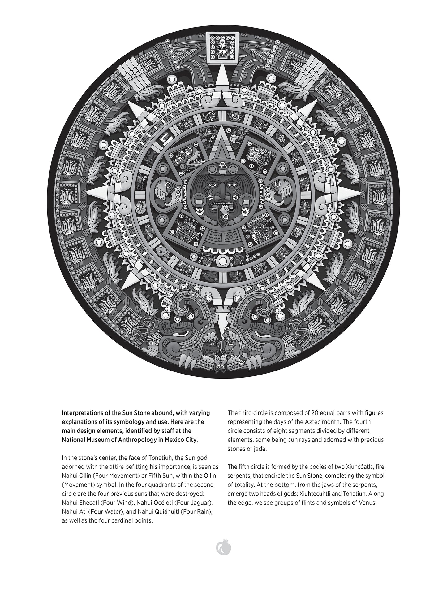 Michael Angulo: Aztec Sun Stone 1000-Piece Circular Jigsaw Puzzle_Interior_2