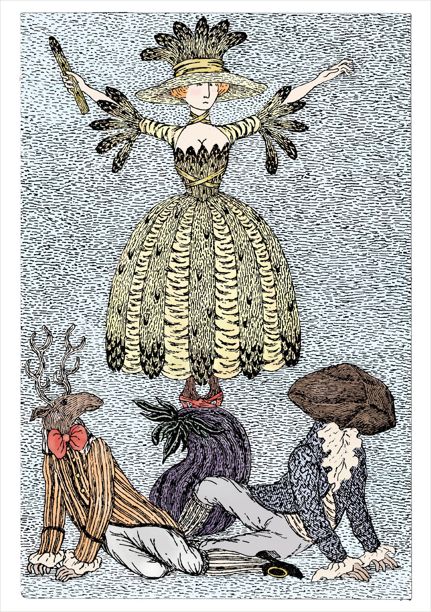 Edward Gorey: Scène de Ballet Birthday Card_Front_Flat