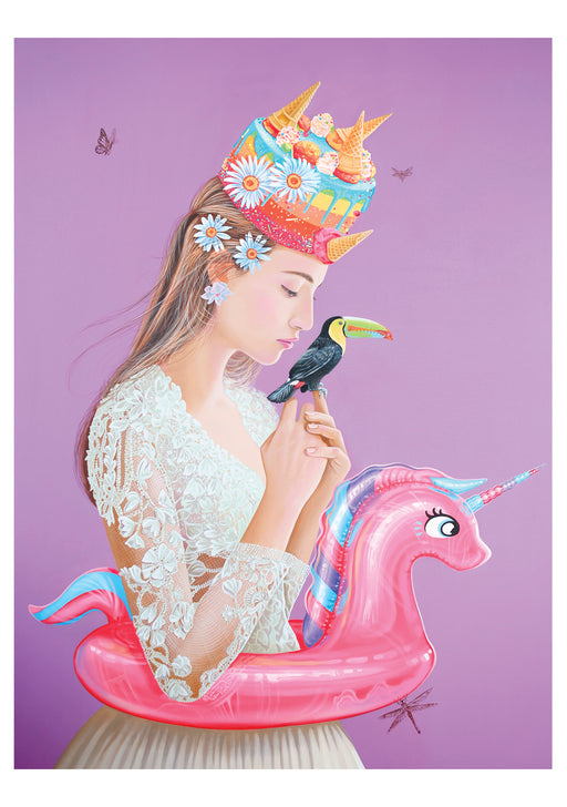 Carlos Gámez de Francisco: Pink Unicorn Birthday Card_Front_Flat