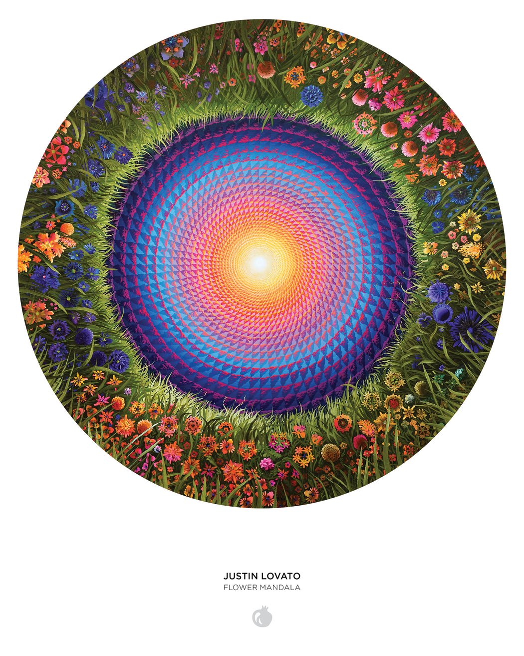 Justin Lovato: Flower Mandala 500-Piece Circular Jigsaw Puzzle_Interior_1