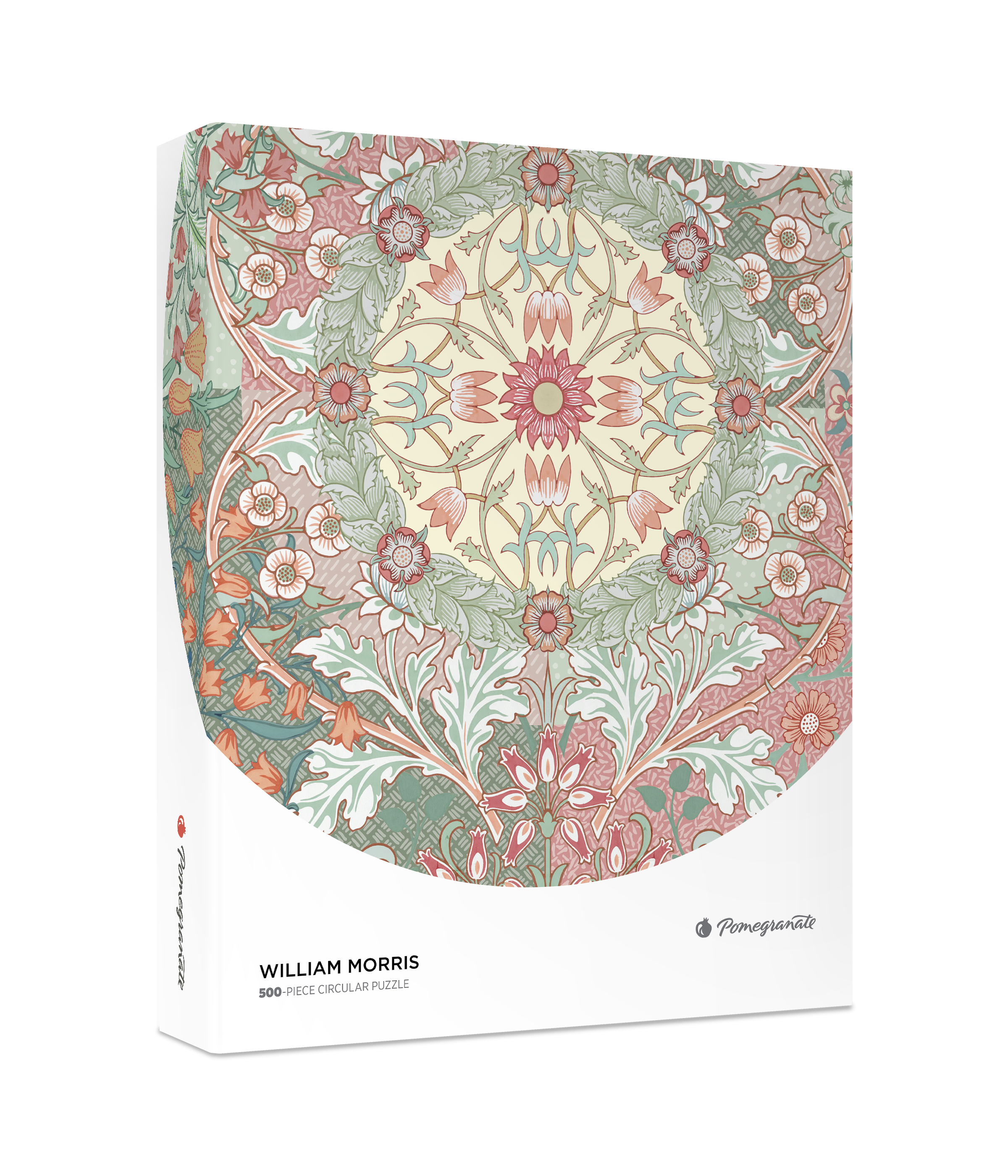 William Morris 500-Piece Circular Jigsaw Puzzle – Pomegranate
