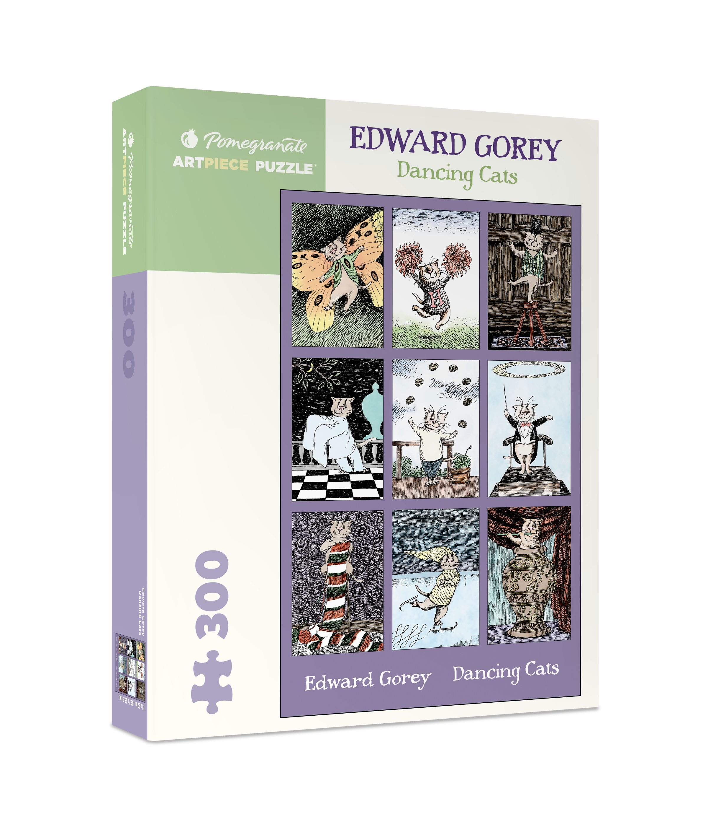 Edward Gorey: Dancing Cats 300-Piece Jigsaw Puzzle – Pomegranate