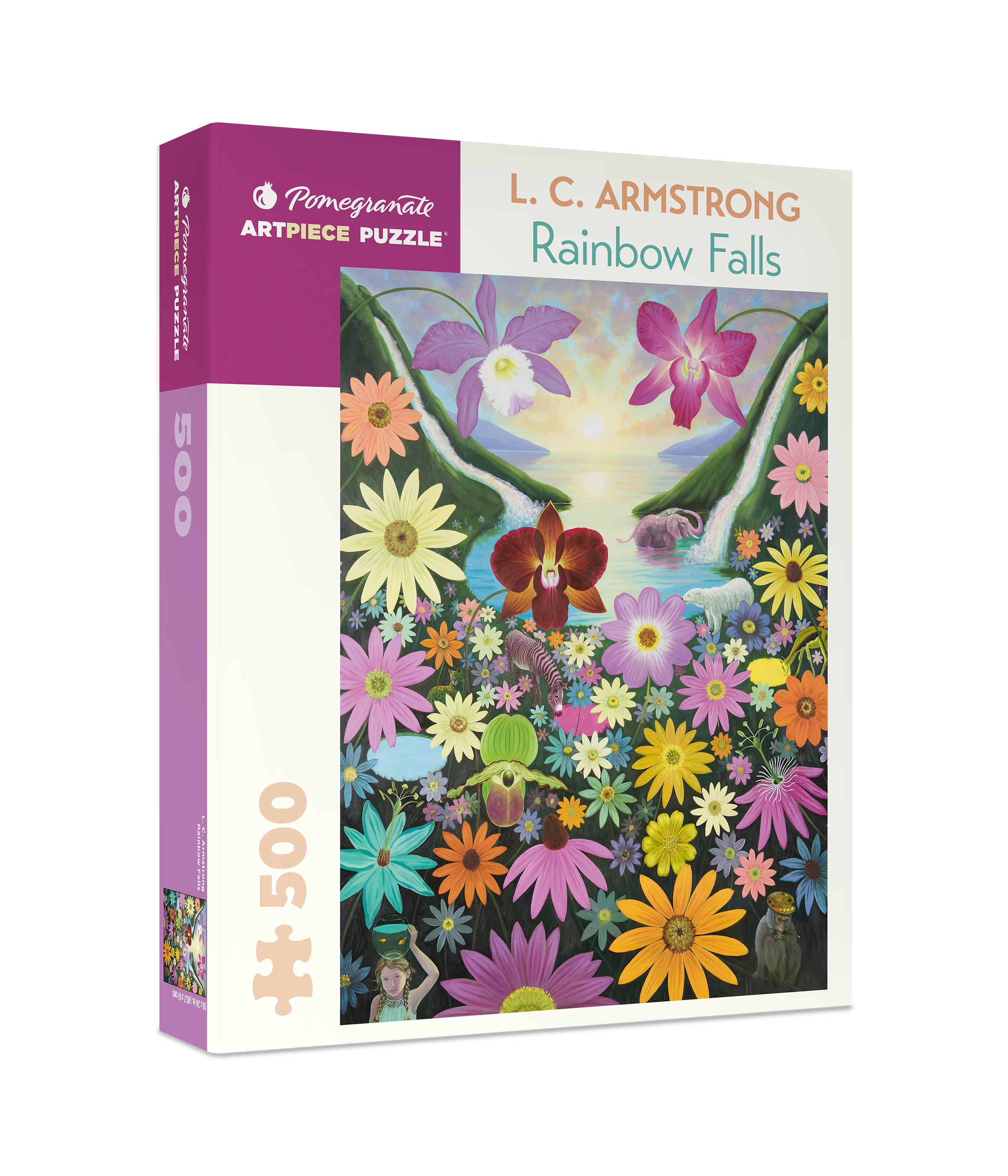 L. C. Armstrong: Rainbow Falls 500-Piece Jigsaw Puzzle – Pomegranate