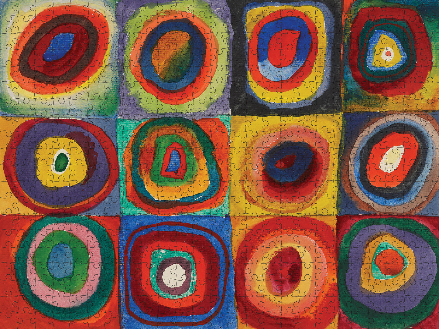 Wassily Kandinsky: Squares with Concentric Rings 500-Piece Jigsaw Puzzle_Zoom