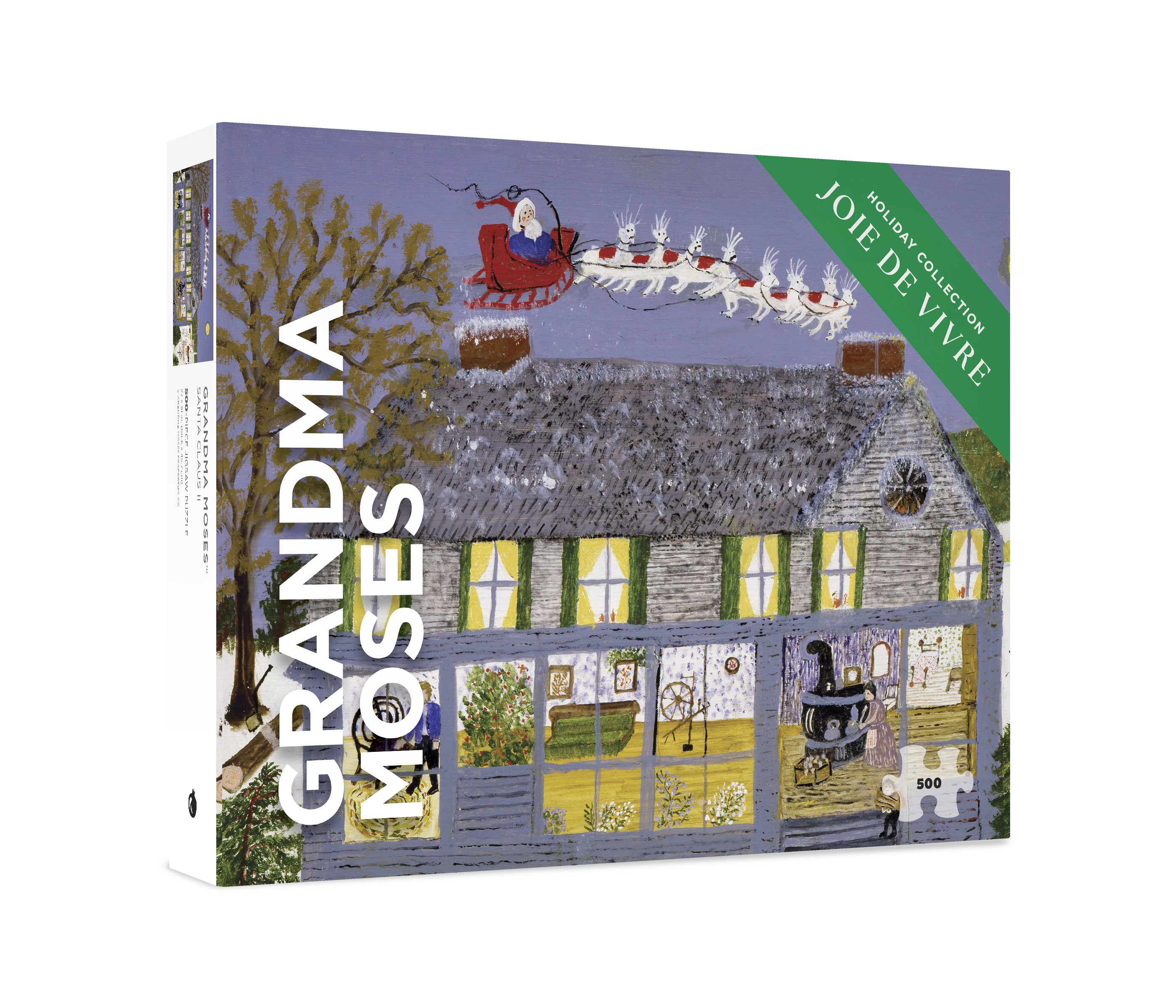 Grandma Moses: Santa Claus II 500-Piece Puzzle – Pomegranate