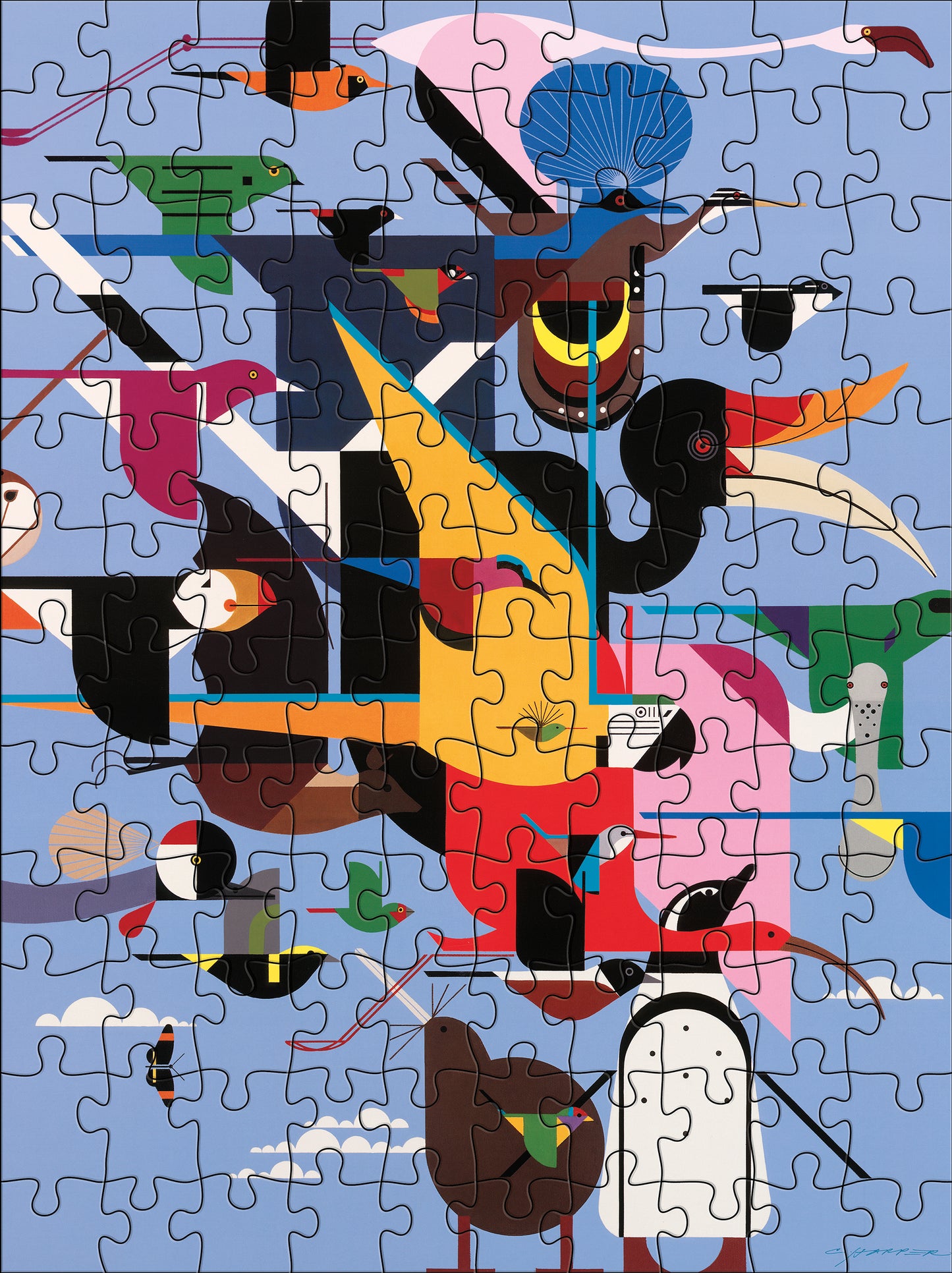 Charley Harper 120-Piece Double-Sided Jigsaw Puzzle Set_Interior_1