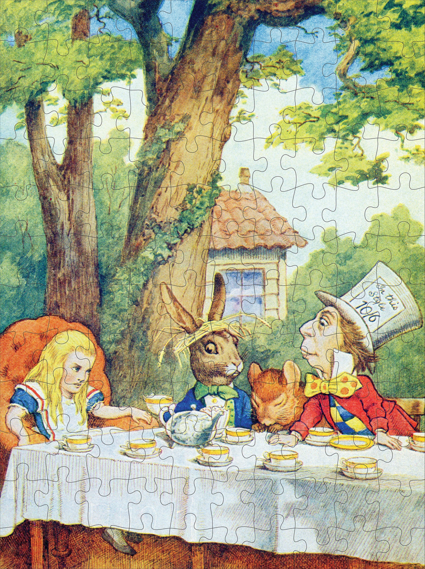 Sir John Tenniel: Alice in Wonderland 120-Piece Double-Sided Jigsaw Puzzle Set_Interior_1