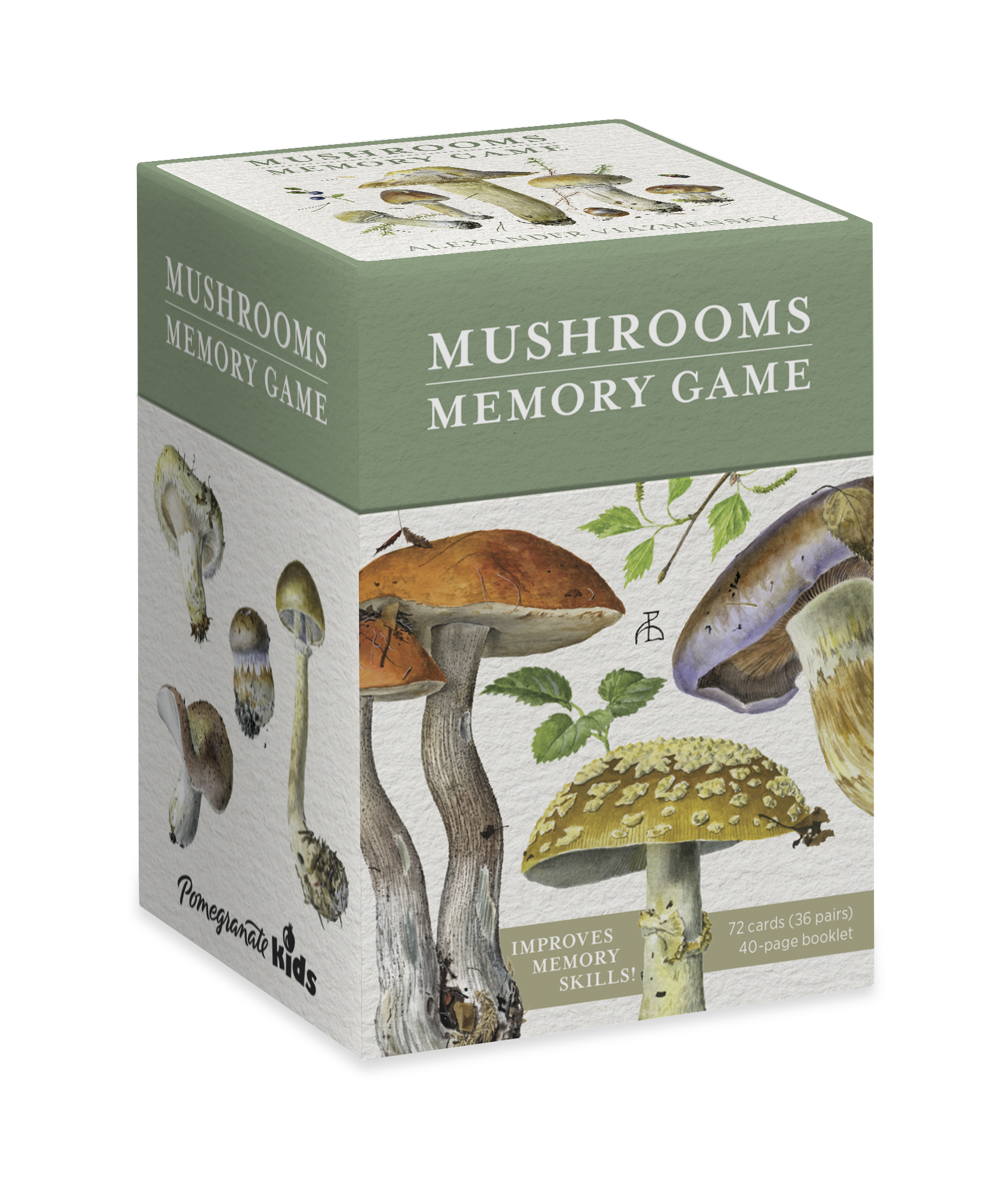 Mushrooms: Alexander Viazmensky Memory Game – Pomegranate