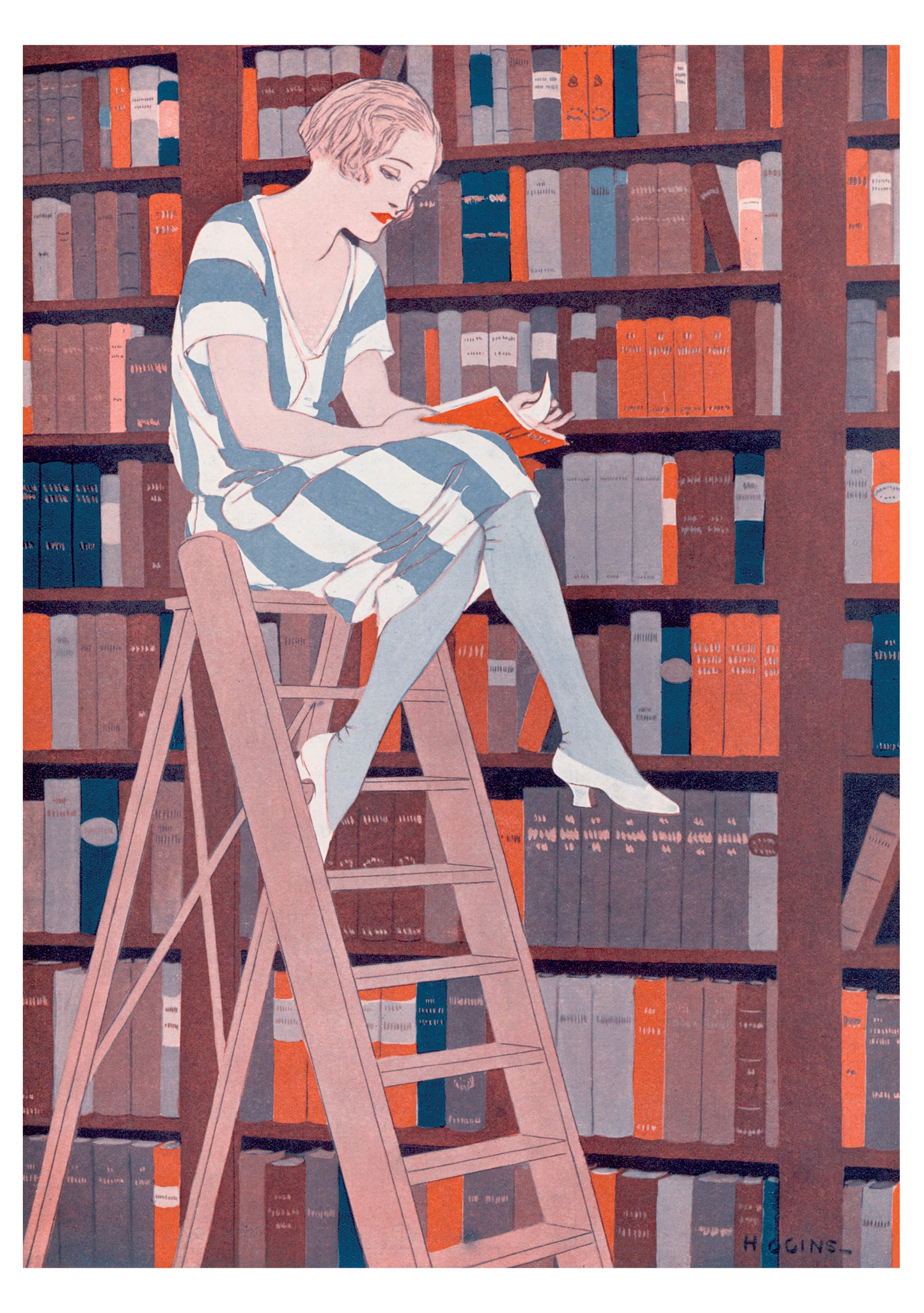 Reginald Higgins: The Blue Stocking Notecard_Front_Flat