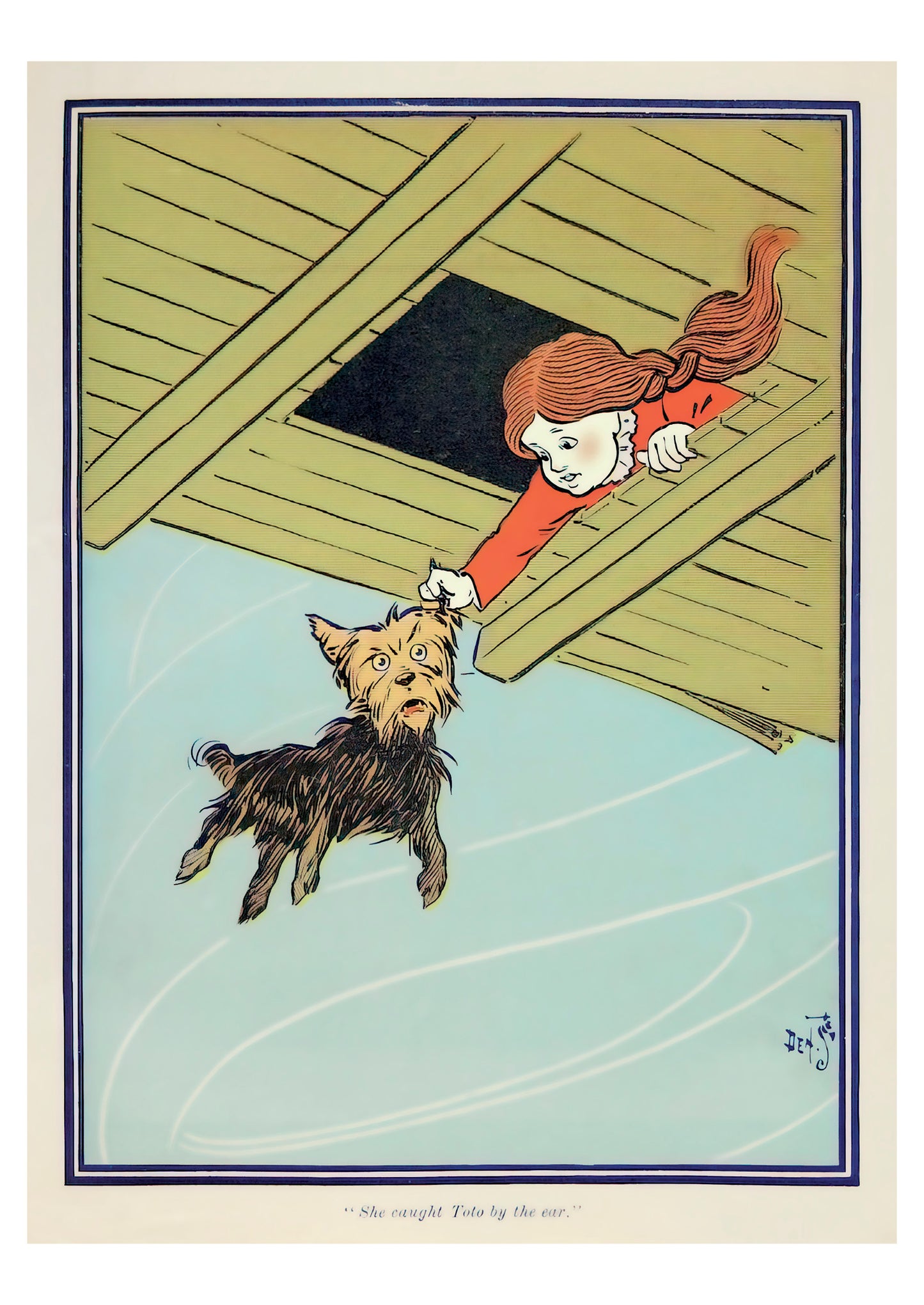 W. W. Denslow: The Wonderful Wizard of Oz: She Caught Toto by the Ear Postcard_Front_Flat