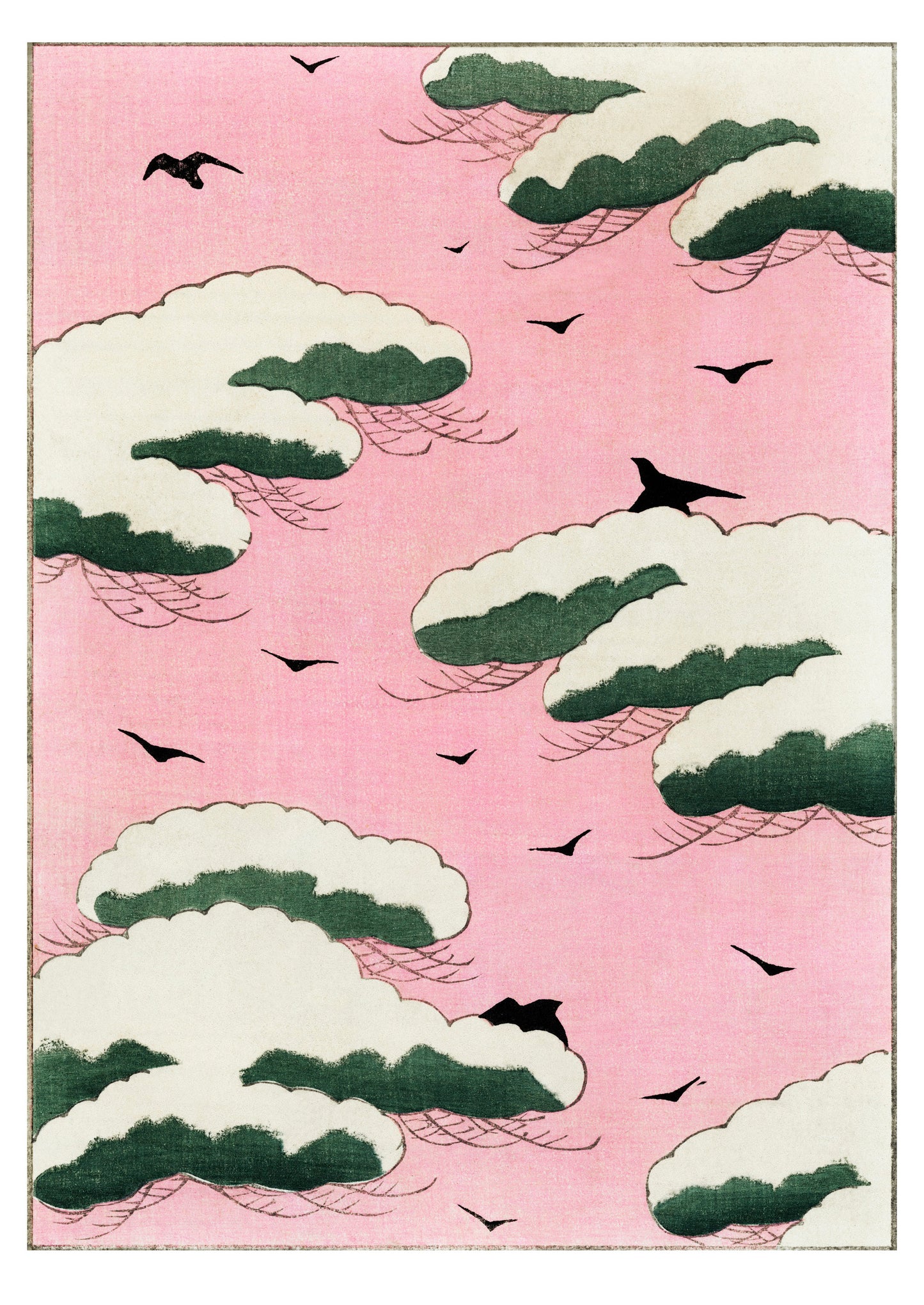 Watanabe Seitei (Shōtei): Pink Sky Postcard_Front_Flat