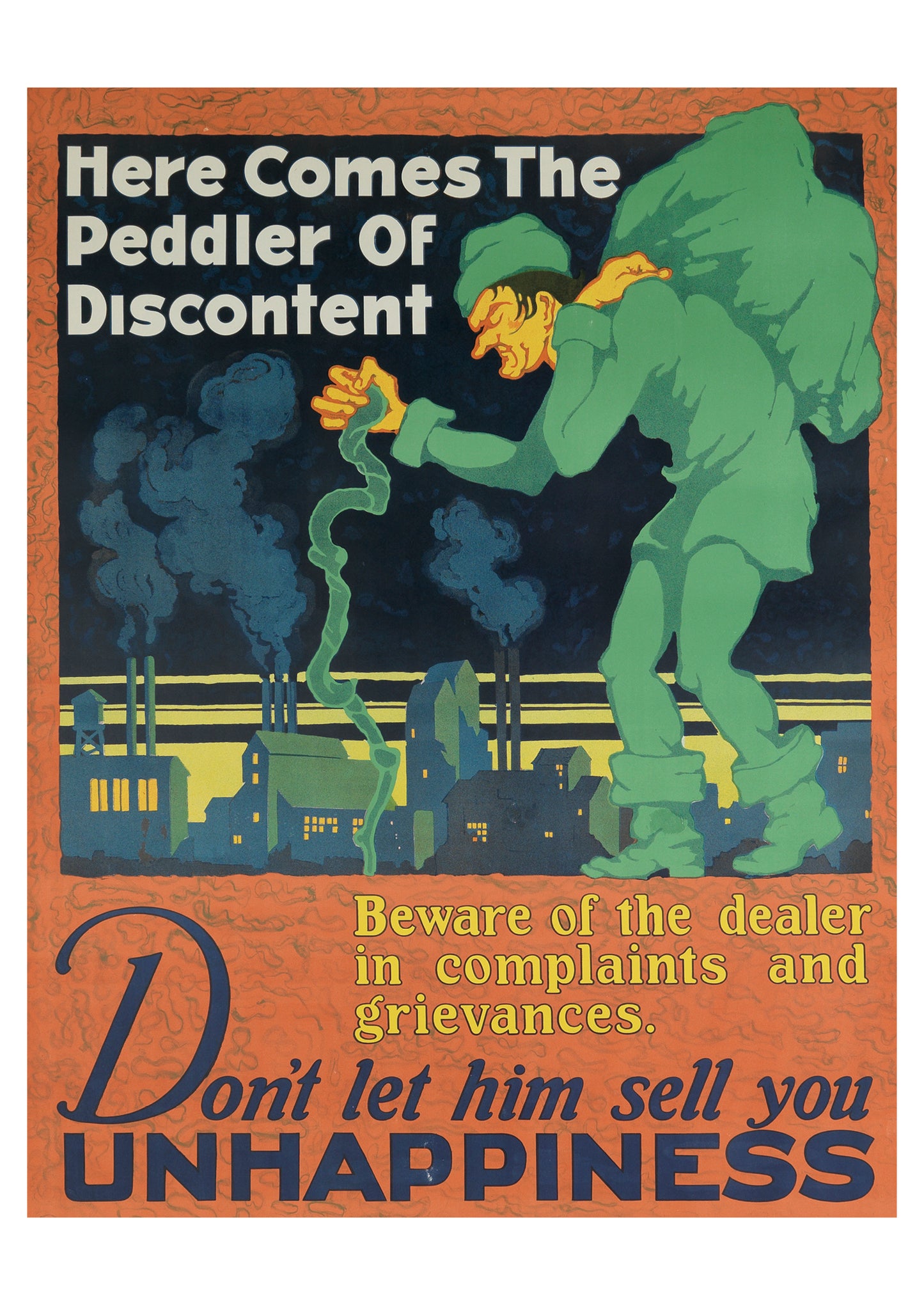 Here Comes the Peddler of Discontent Postcard_Front_Flat