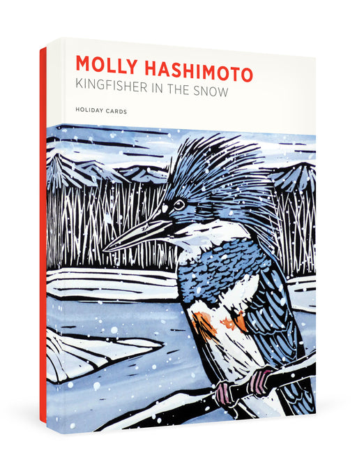 Molly Hashimoto: Kingfisher in the Snow Holiday Cards_Front_3D