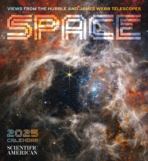 Space: Views from the Hubble and James Webb Telescopes 2025 Wall Calendar_Front_Flat