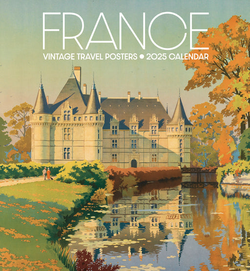 France: Vintage Travel Posters 2025 Wall Calendar_Front_Flat