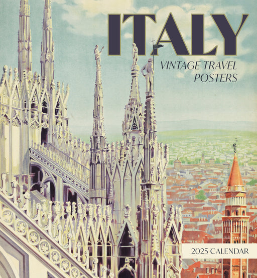 Italy: Vintage Travel Posters 2025 Wall Calendar_Front_Flat