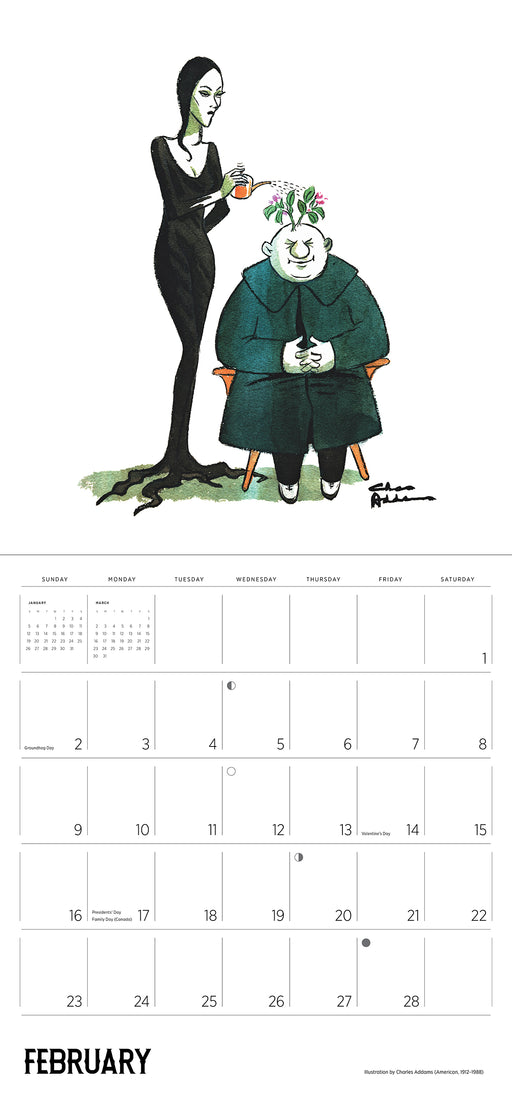 Charles Addams: The Addams Family 2025 Wall Calendar_Interior_1