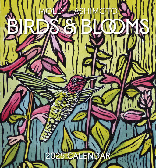 Molly Hashimoto: Birds & Blooms 2025 Mini Calendar_Front_Flat